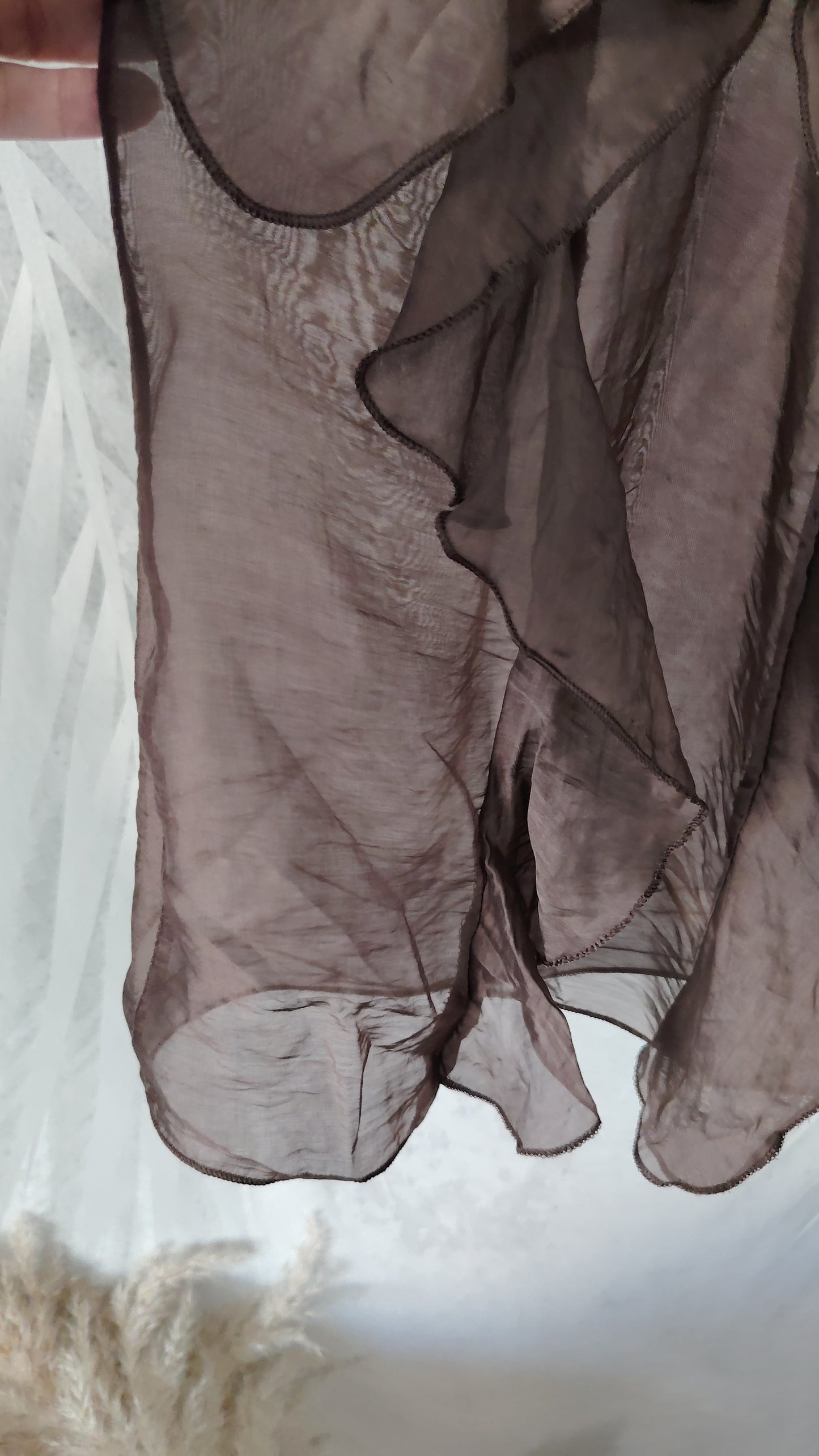 Blusa smanicata in georgette