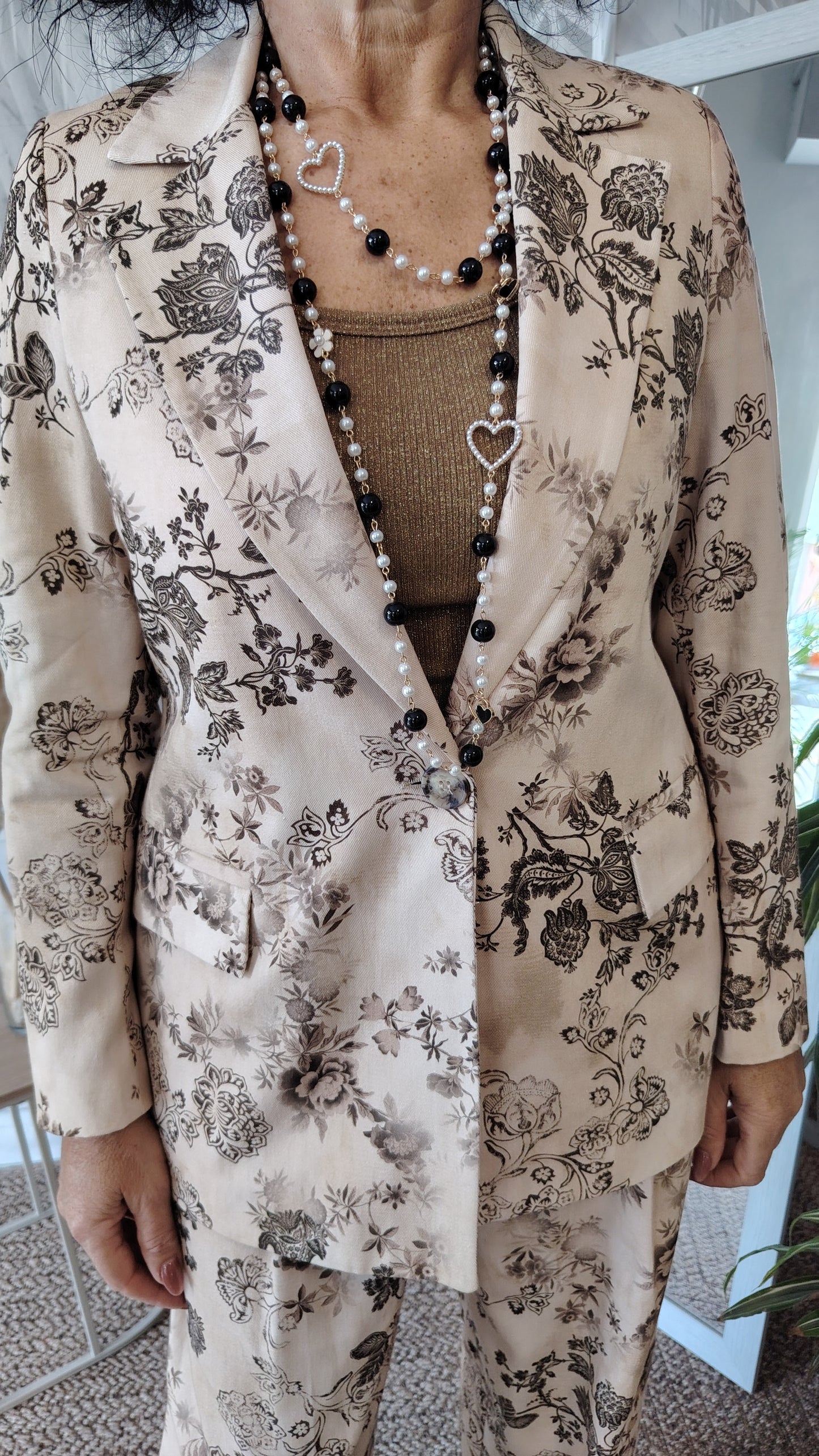 Giacca fantasia floreale