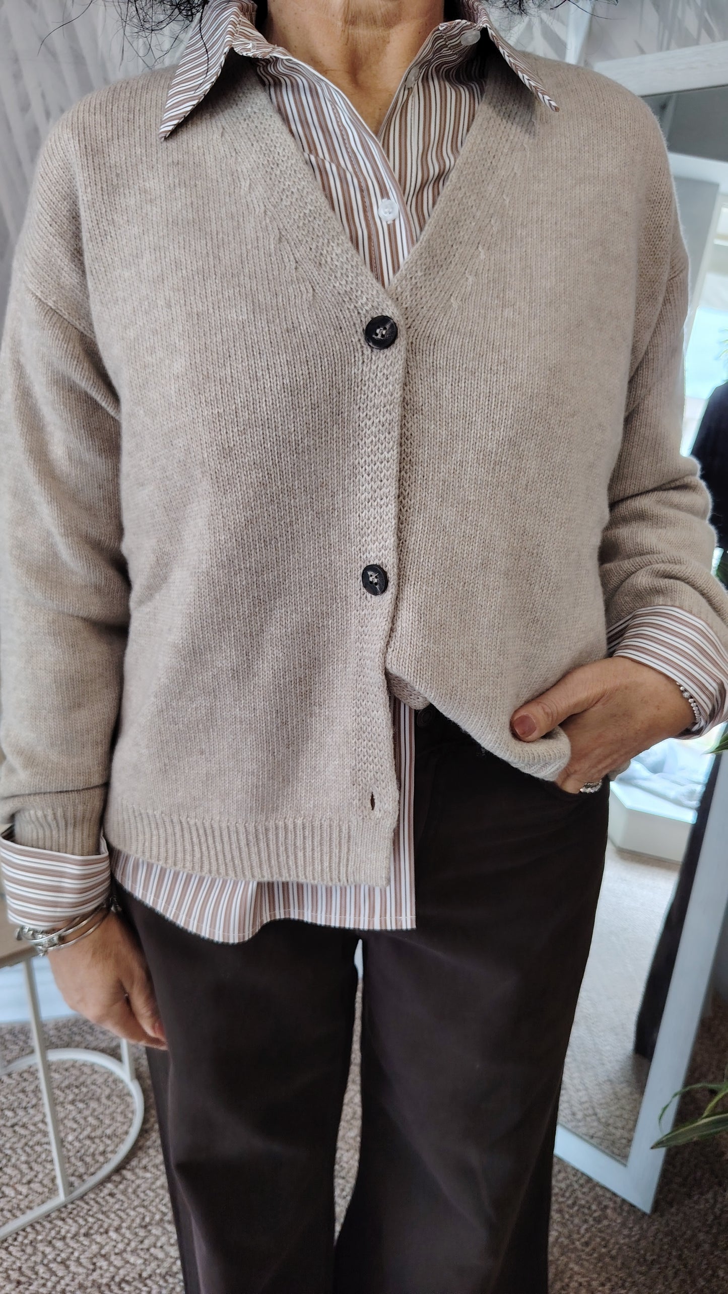 Cardigan misto cachemire