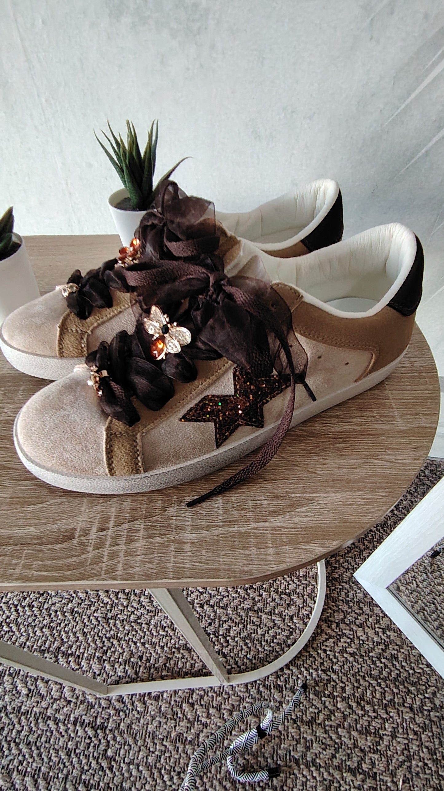 Sneakers ecopelle taupe
