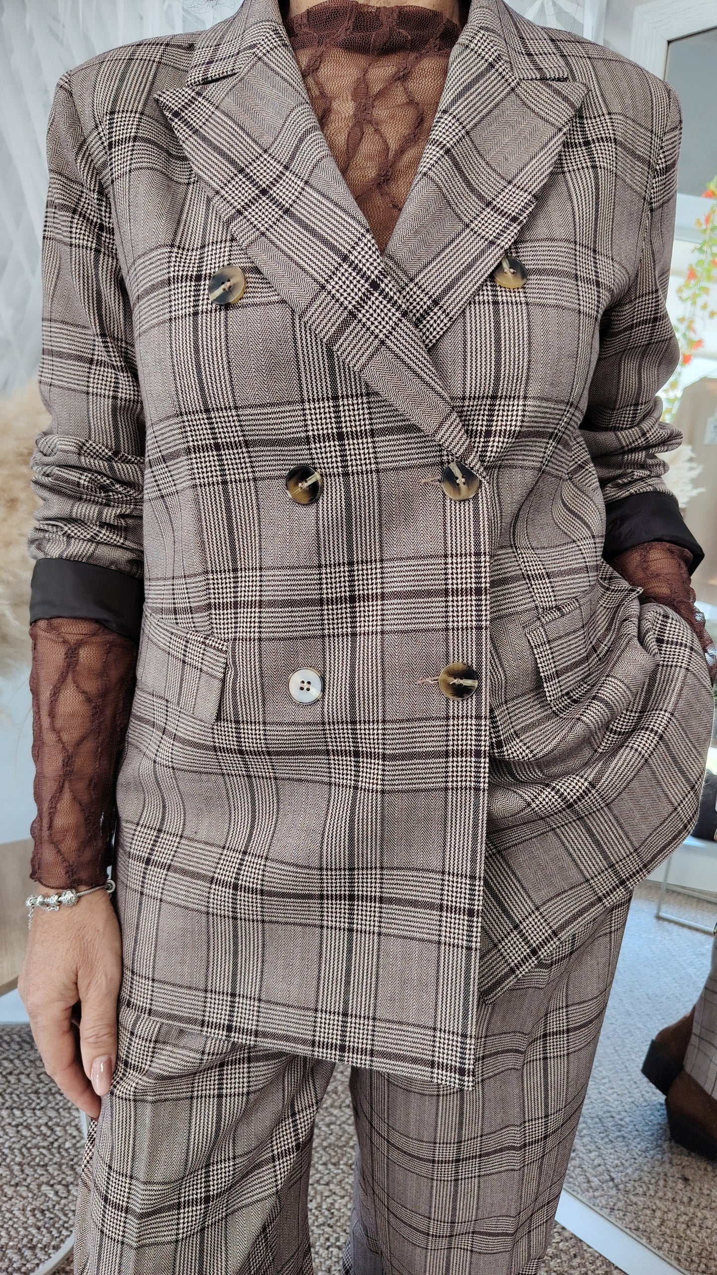 Giacca doppiopetto principe di galles