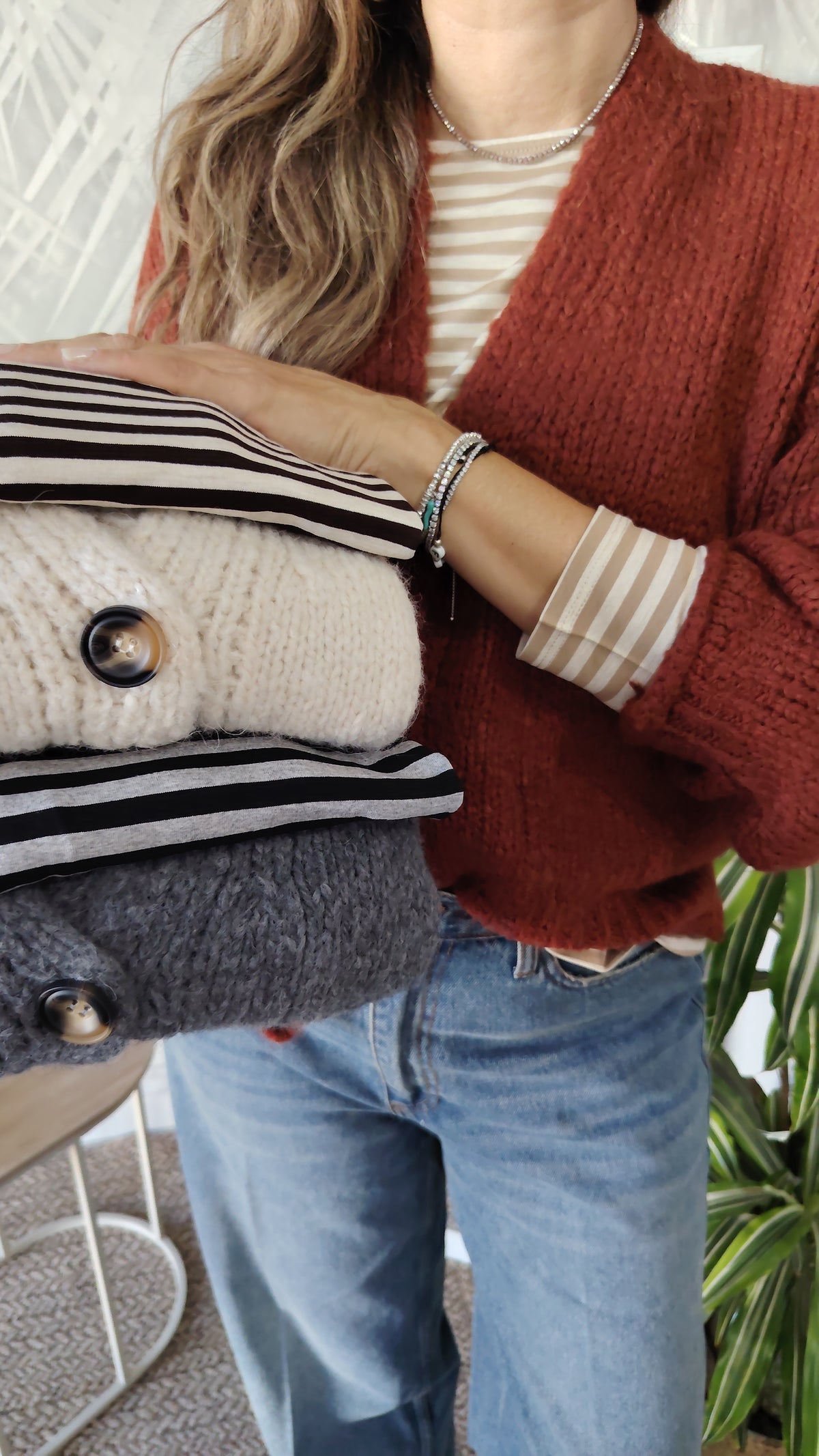 Cardigan tre bottoni