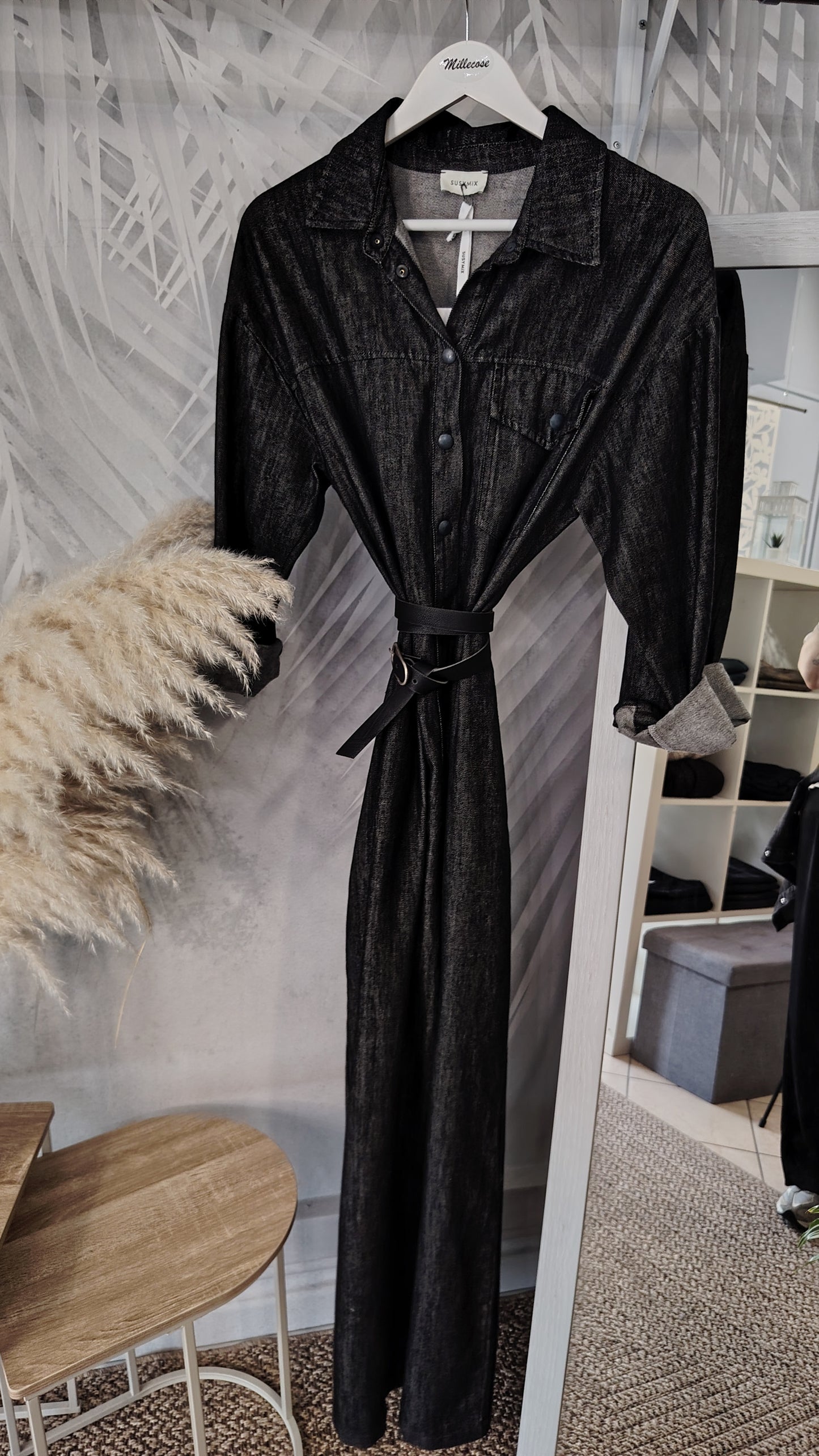 Tuta over con cintura