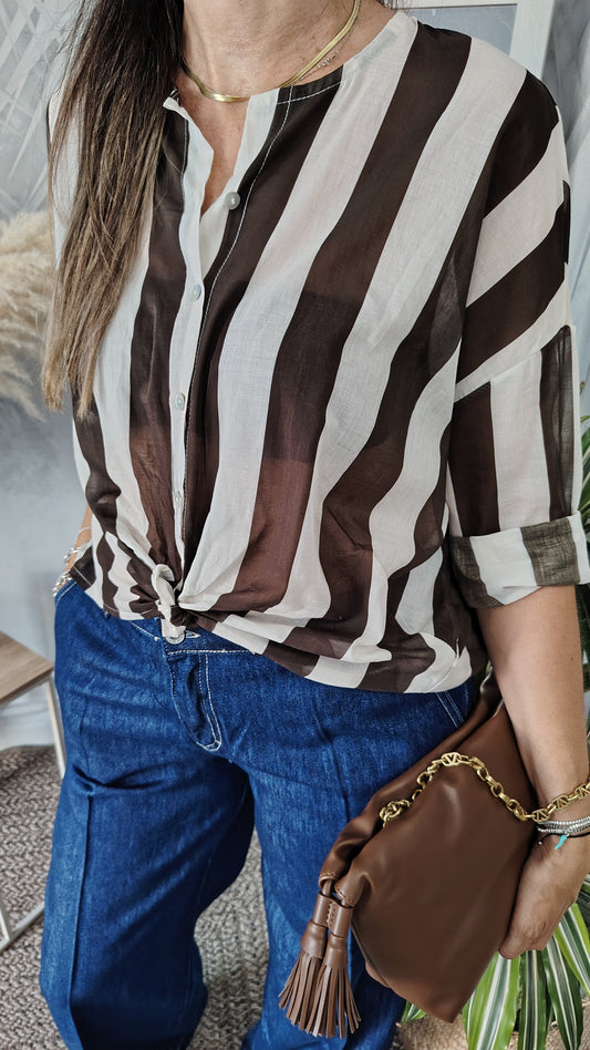 Camicia righe mussola