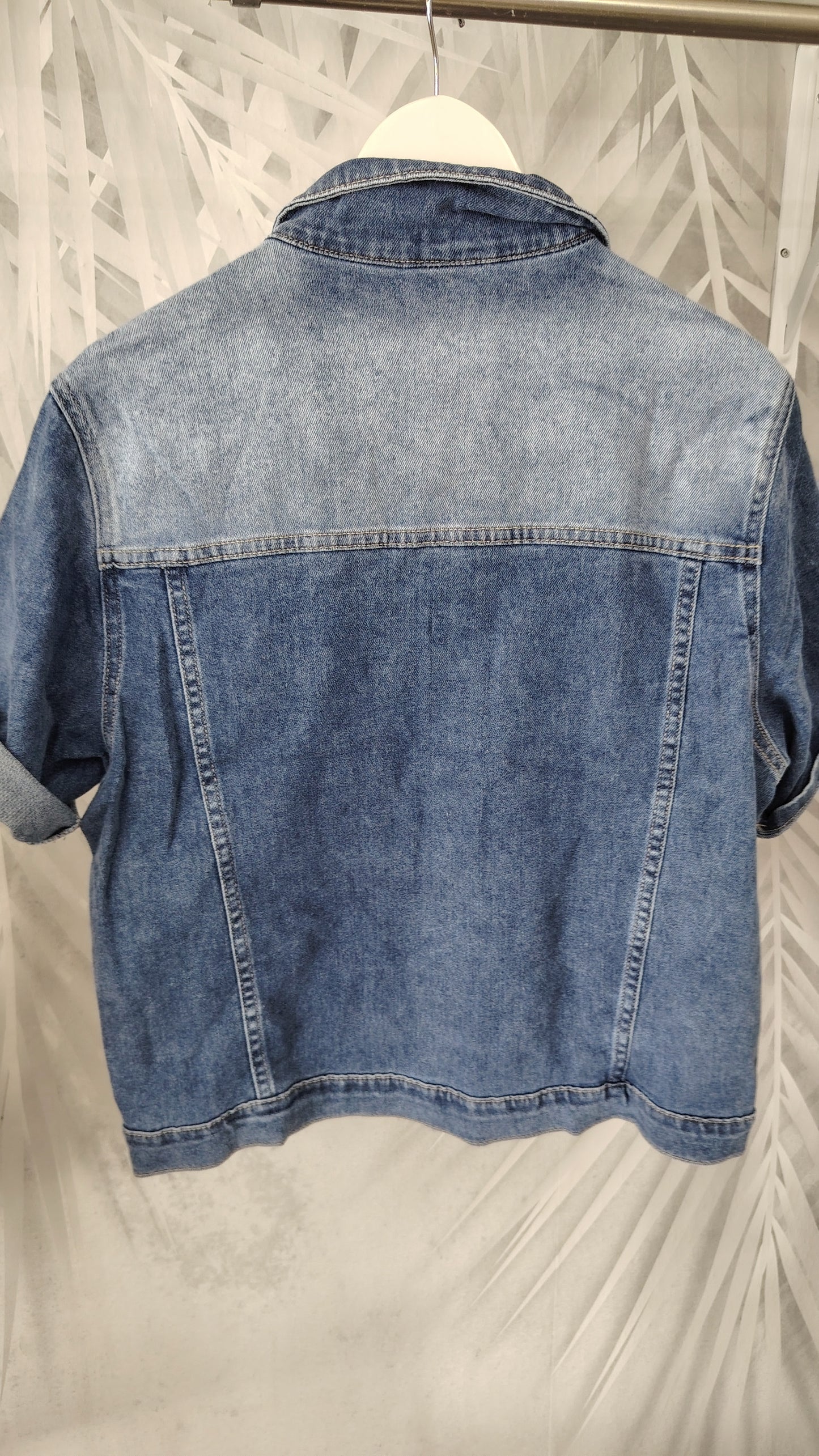 Giubbino denim manica 3/4