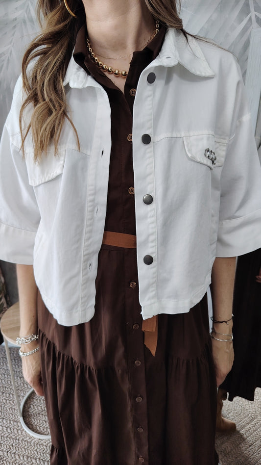 Giubbino crop manica 3/4