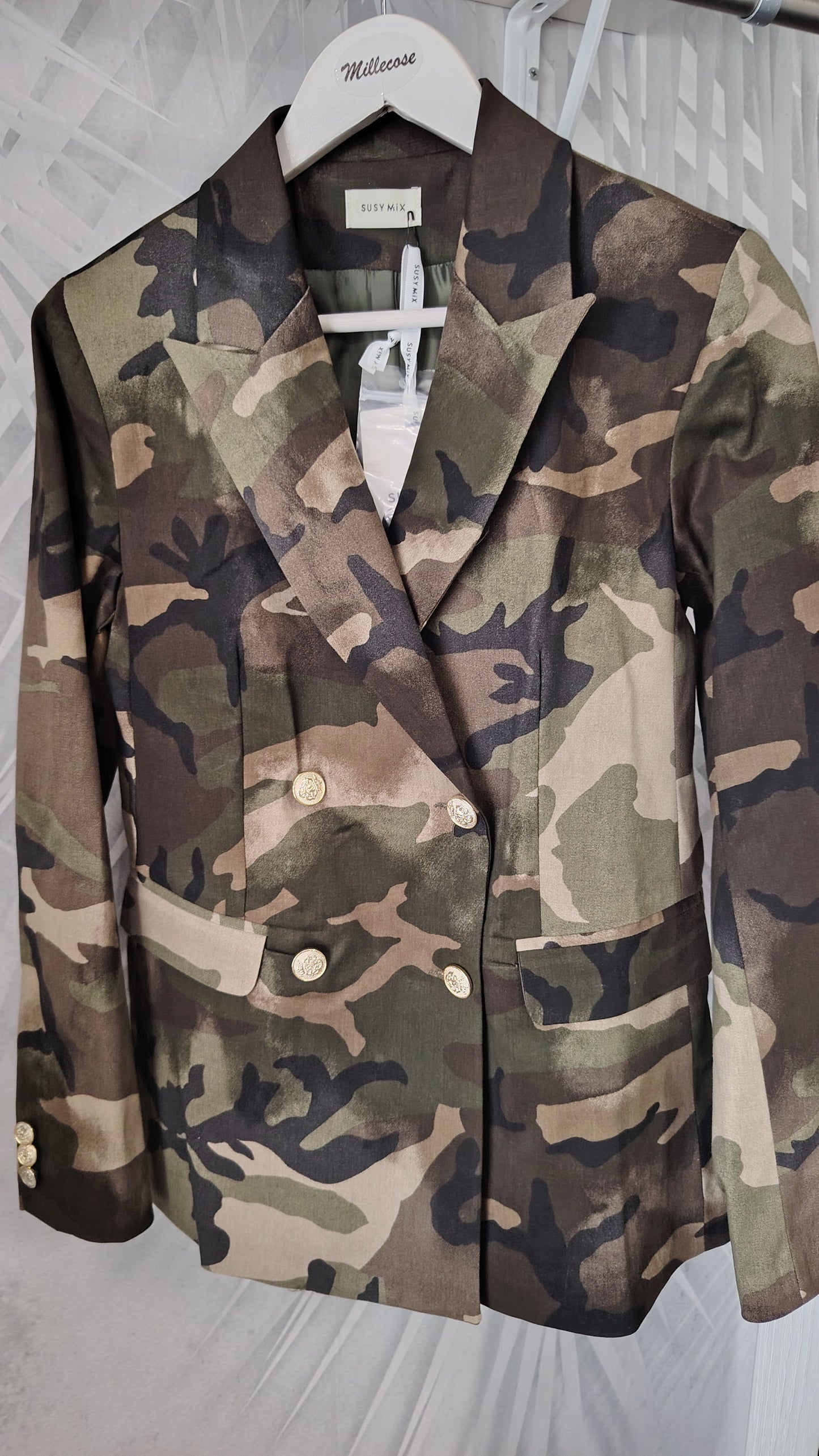 Blazer doppiopetto camouflage