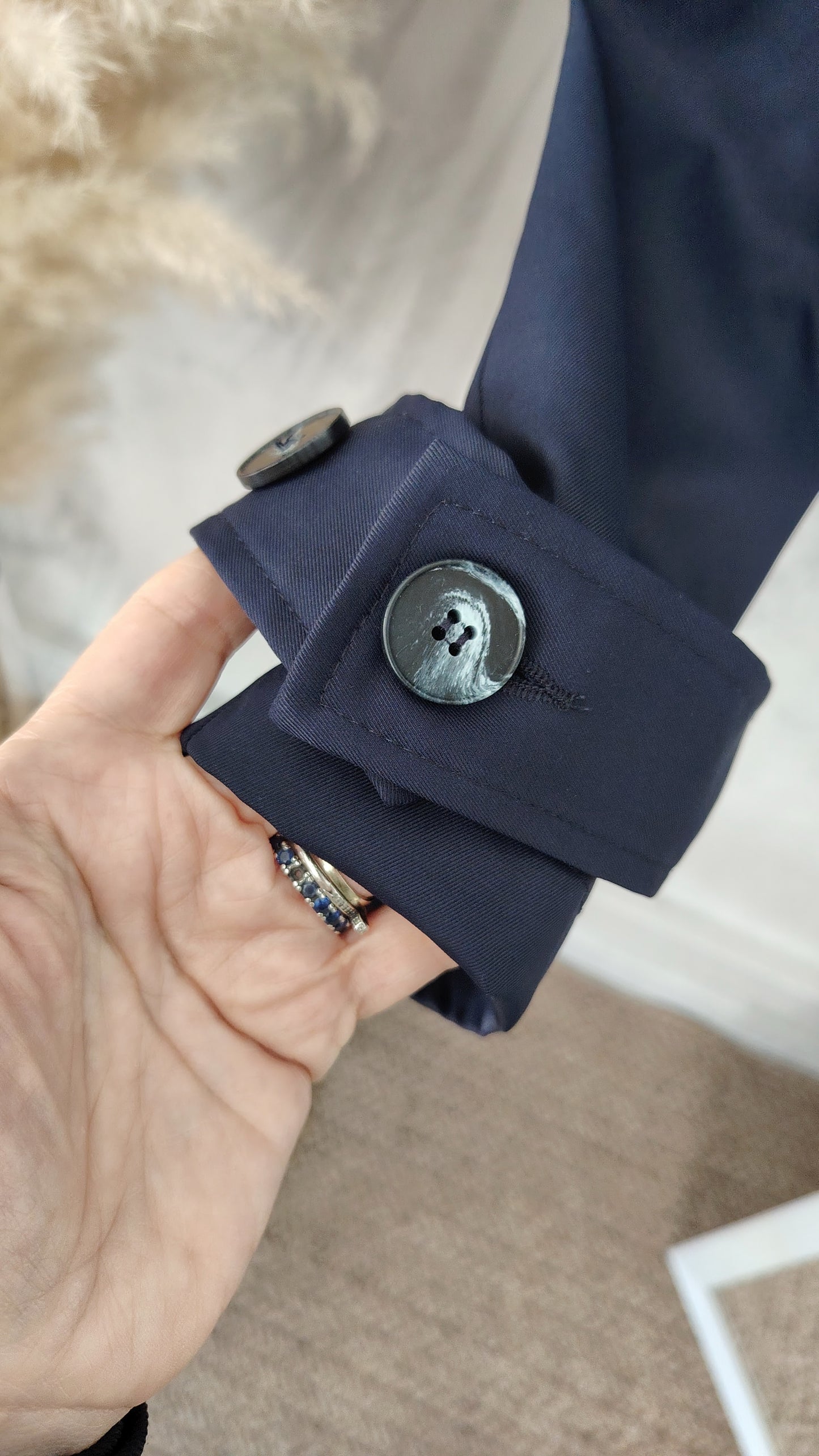 Trench corto blu