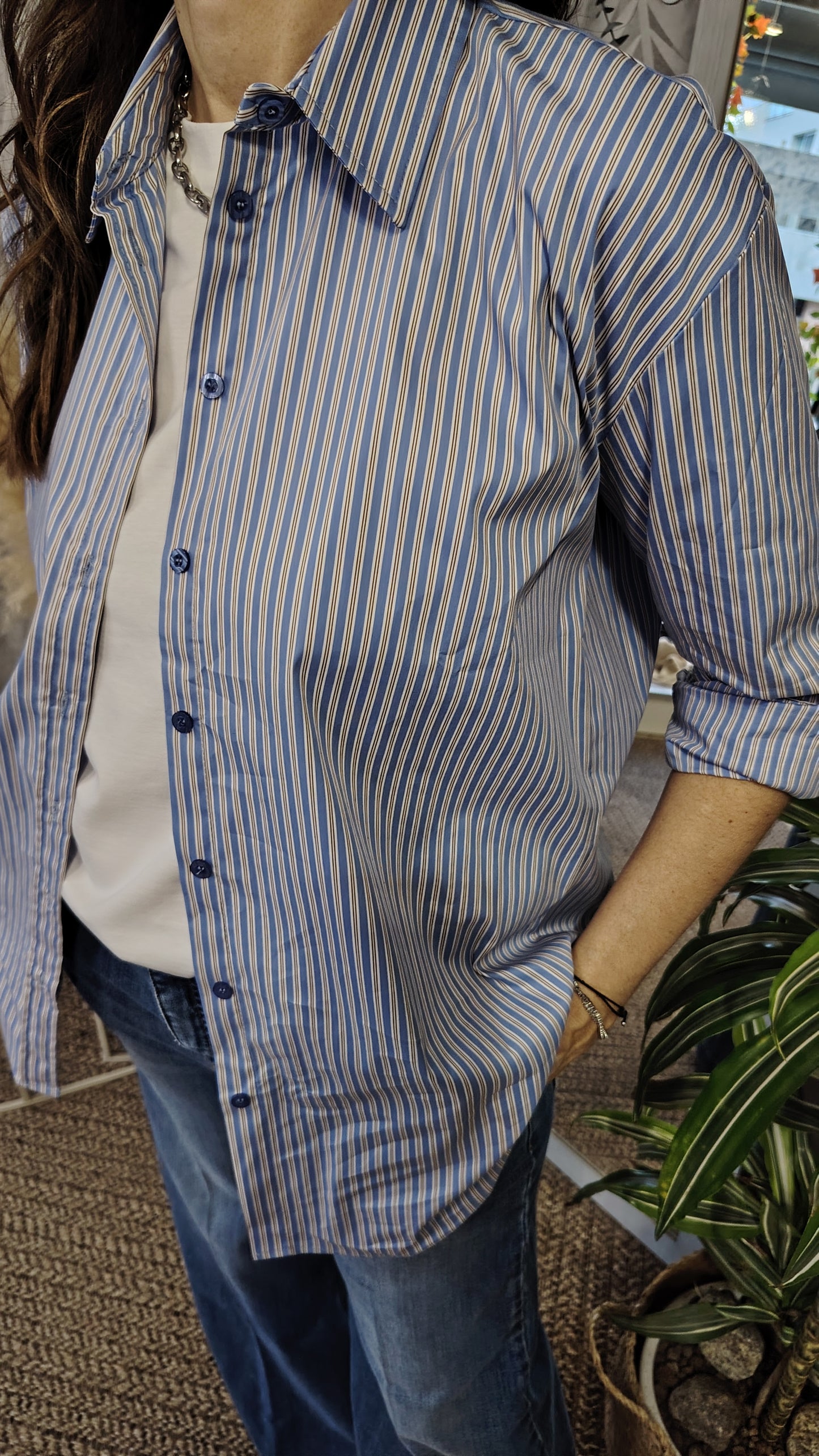 Camicia rigata over