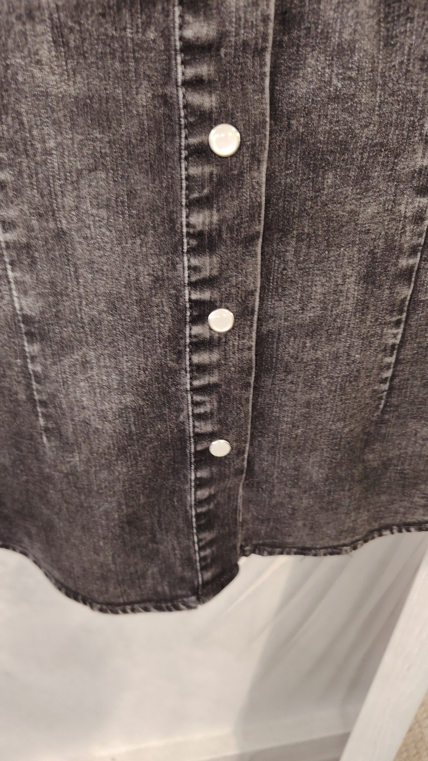 Camicia denim grigio