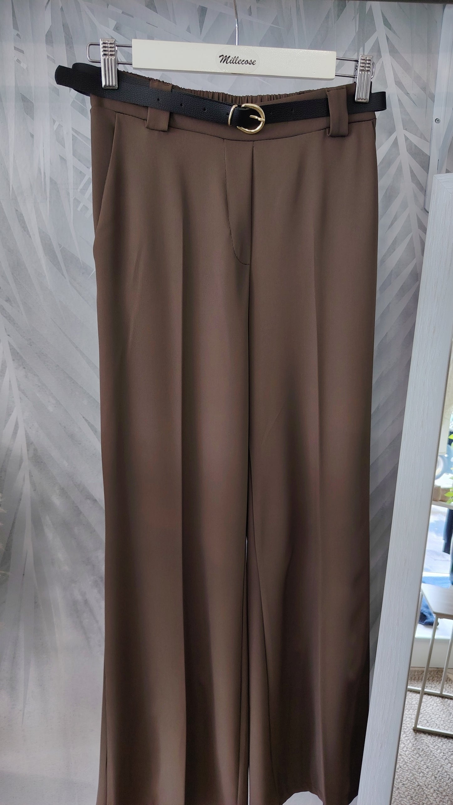 Pantaloni palazzo cinturino elasticato