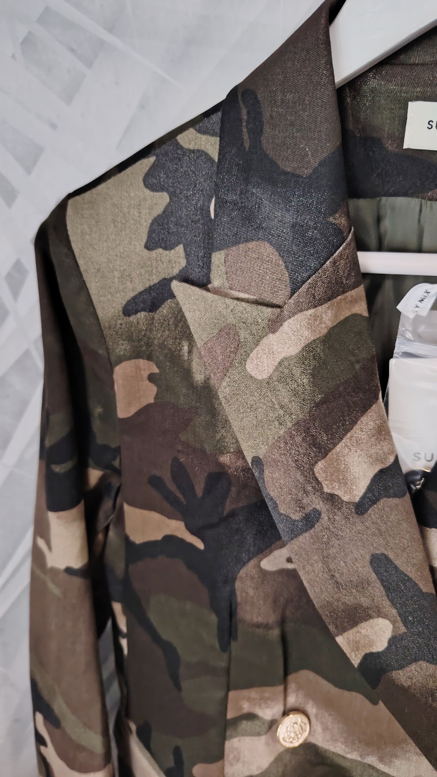 Blazer doppiopetto camouflage