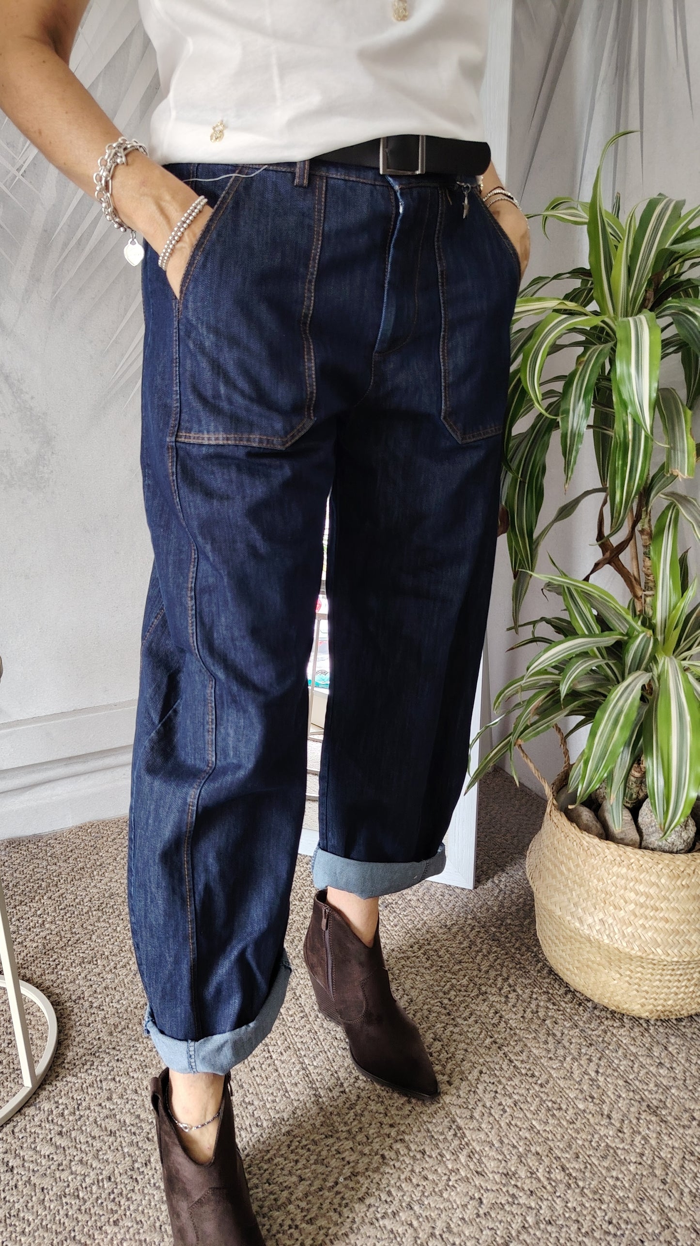 Jeans stellina blu