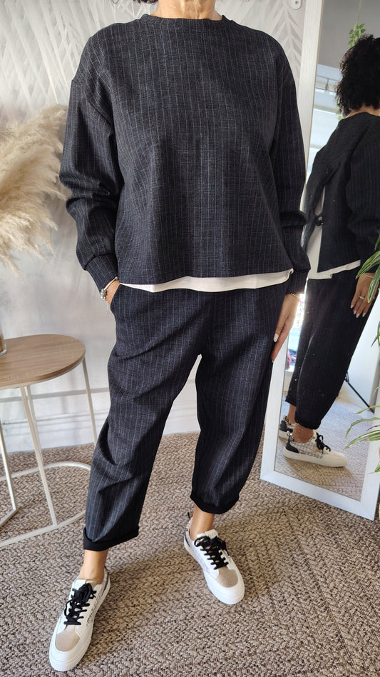 Pantaloni baloon a righe