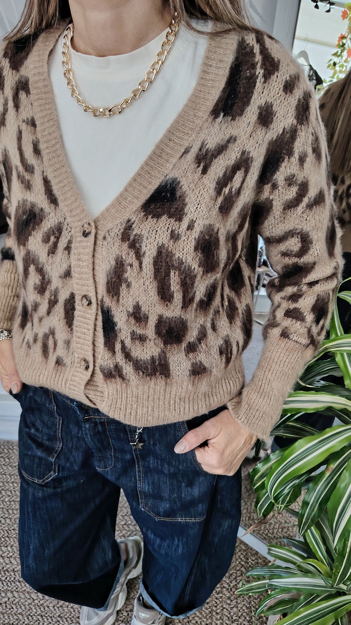 Cardigan animalier