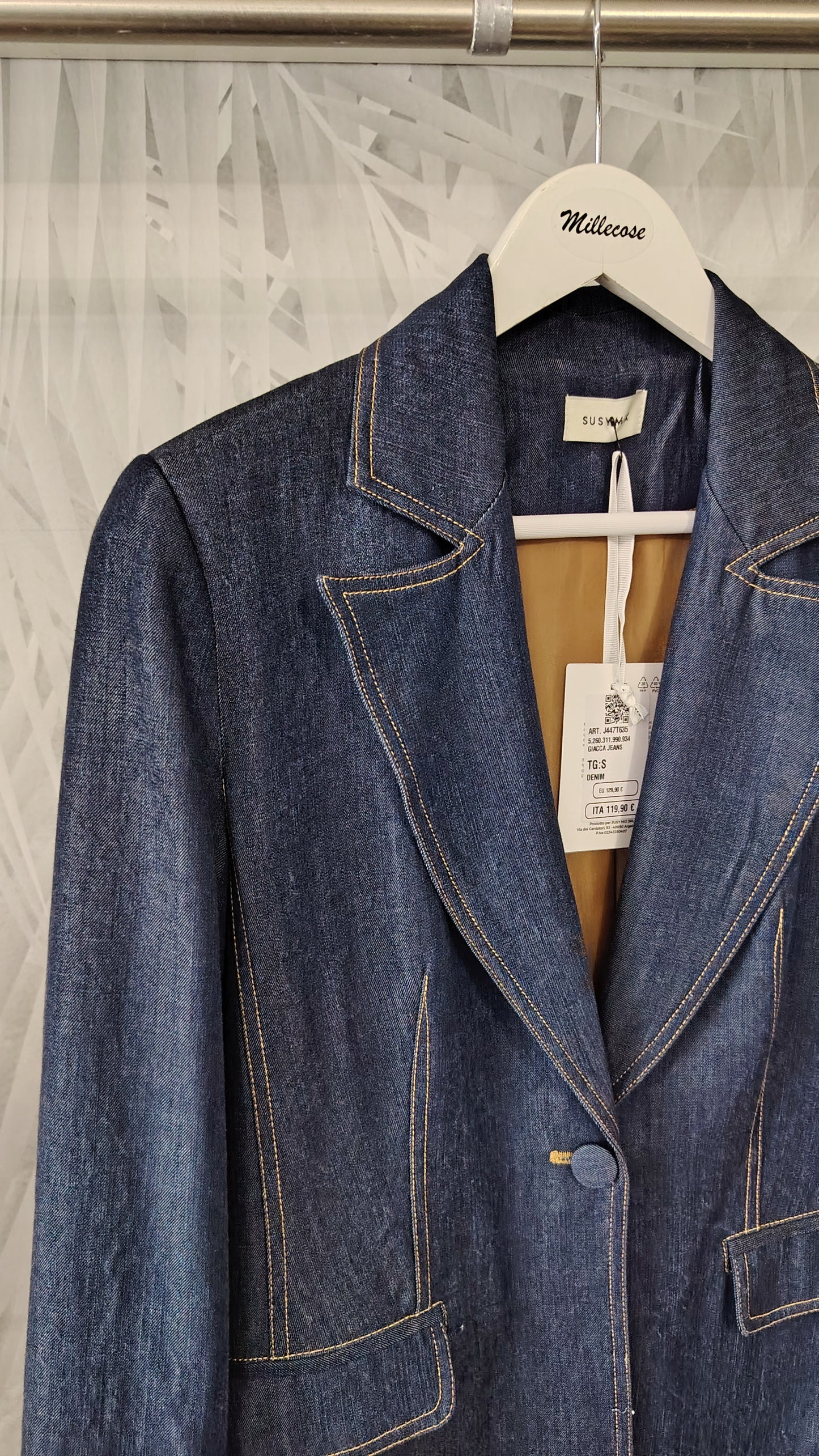 Giacca in denim foderata