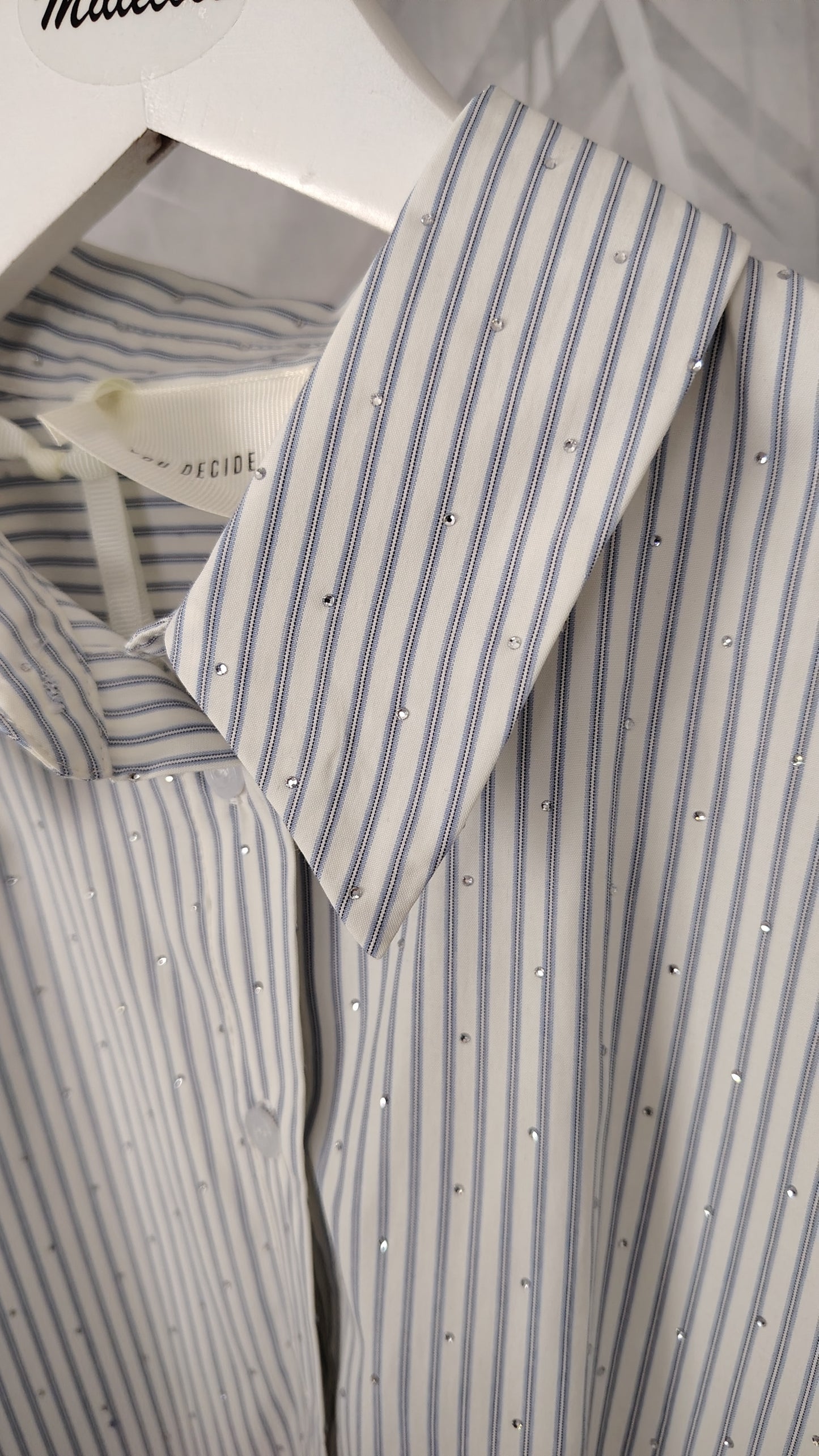 Camicia over con brillantini