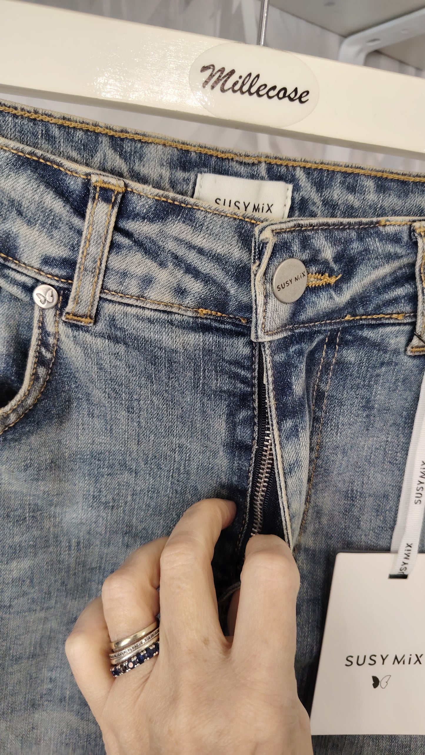 Jeans straigh leg Erika sabbiato