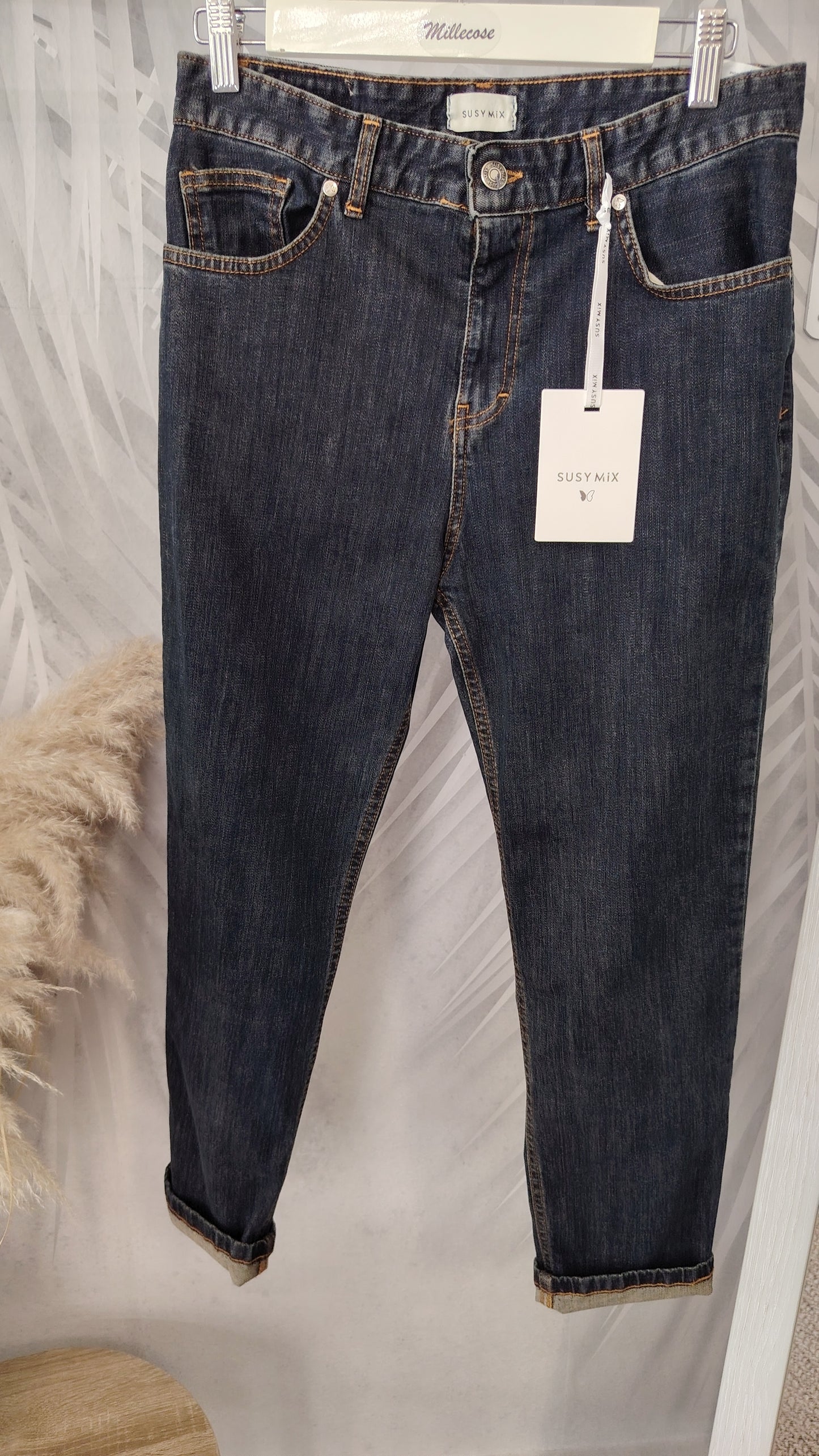 Jeans boyfriend blu scuro
