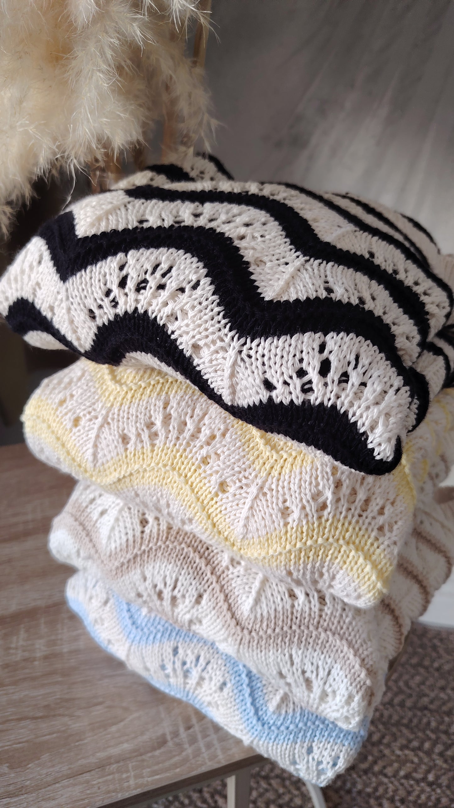 Pull punto pavone bicolore