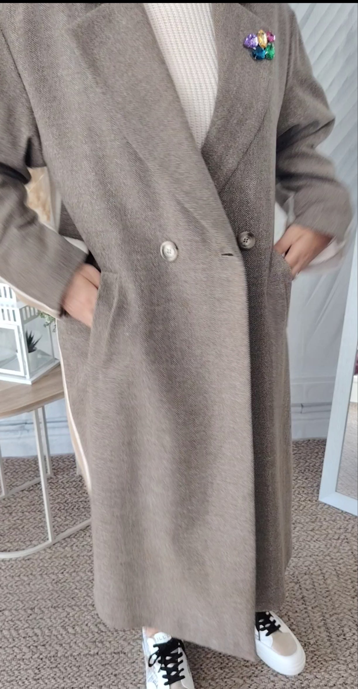 Cappotto bicolor
