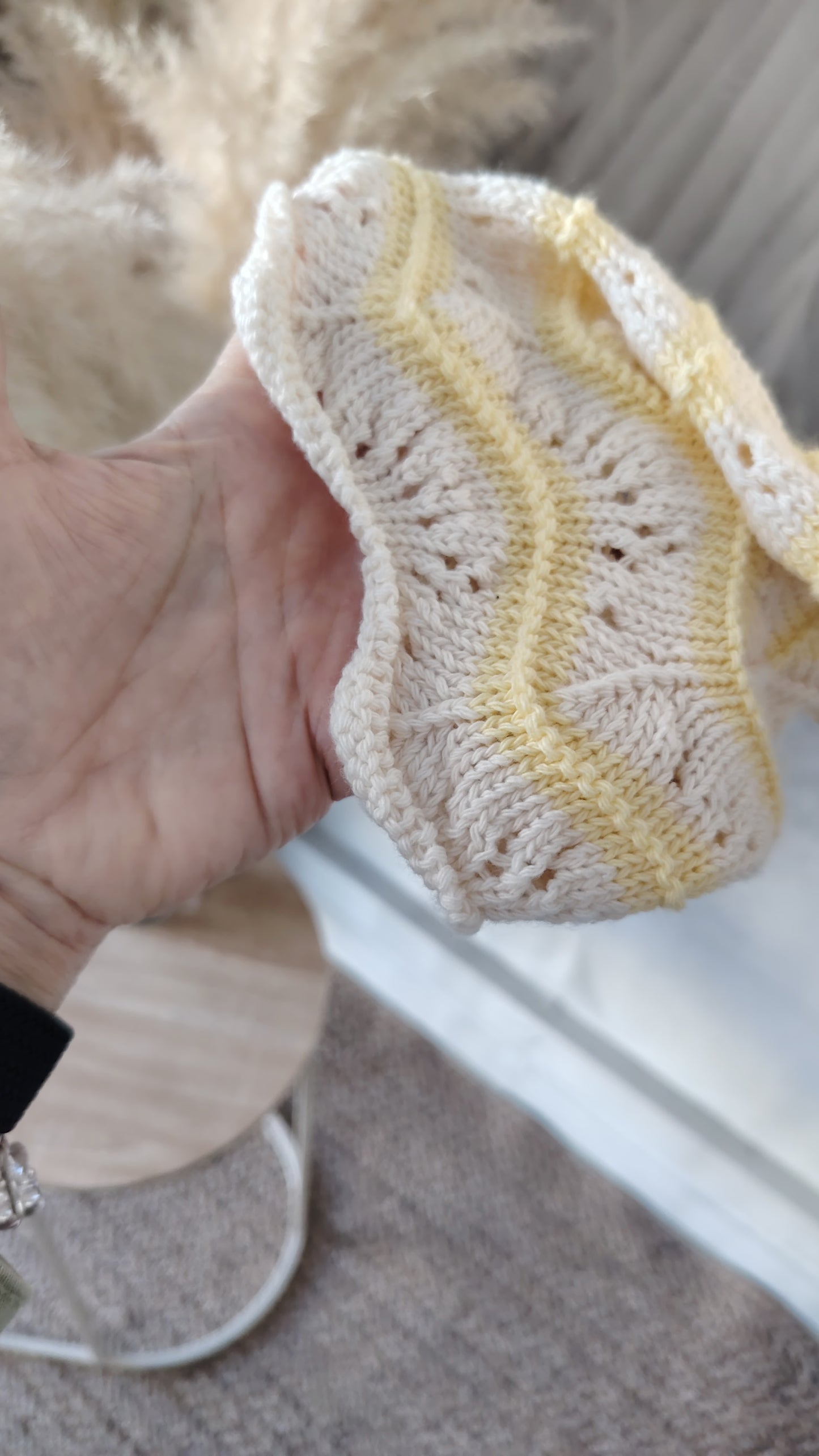 Pull punto pavone bicolore