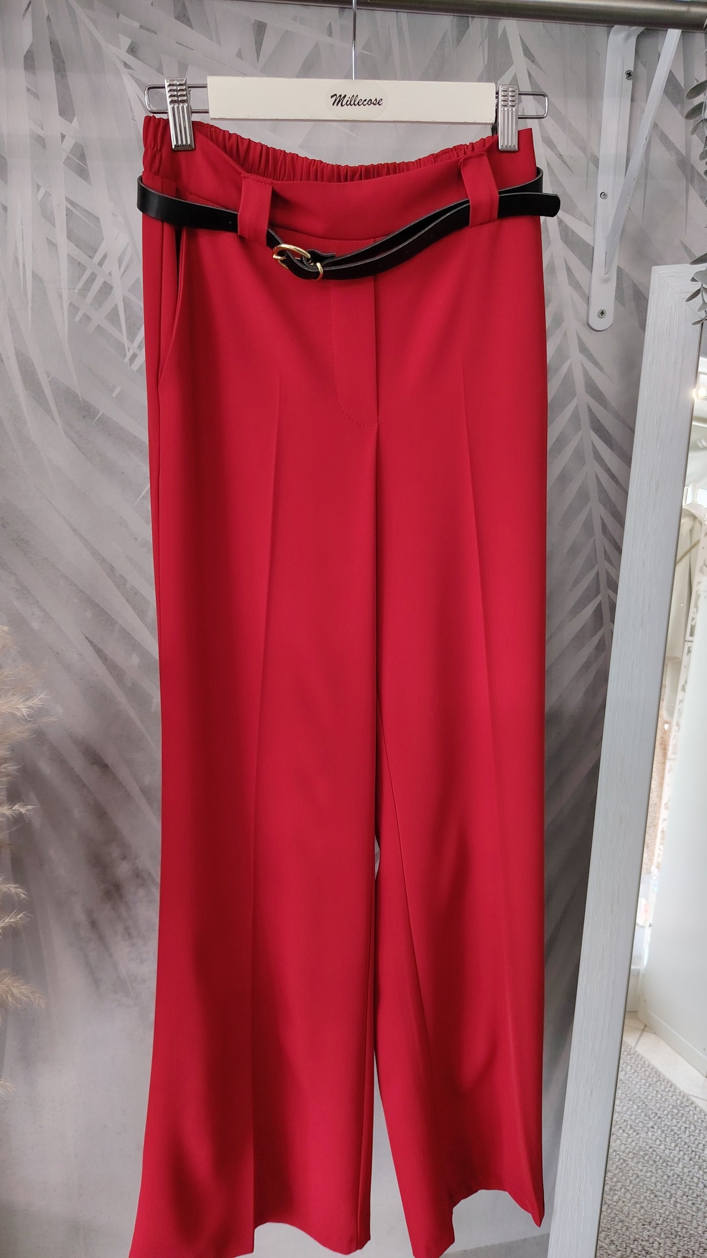 Pantaloni palazzo cinturino elasticato