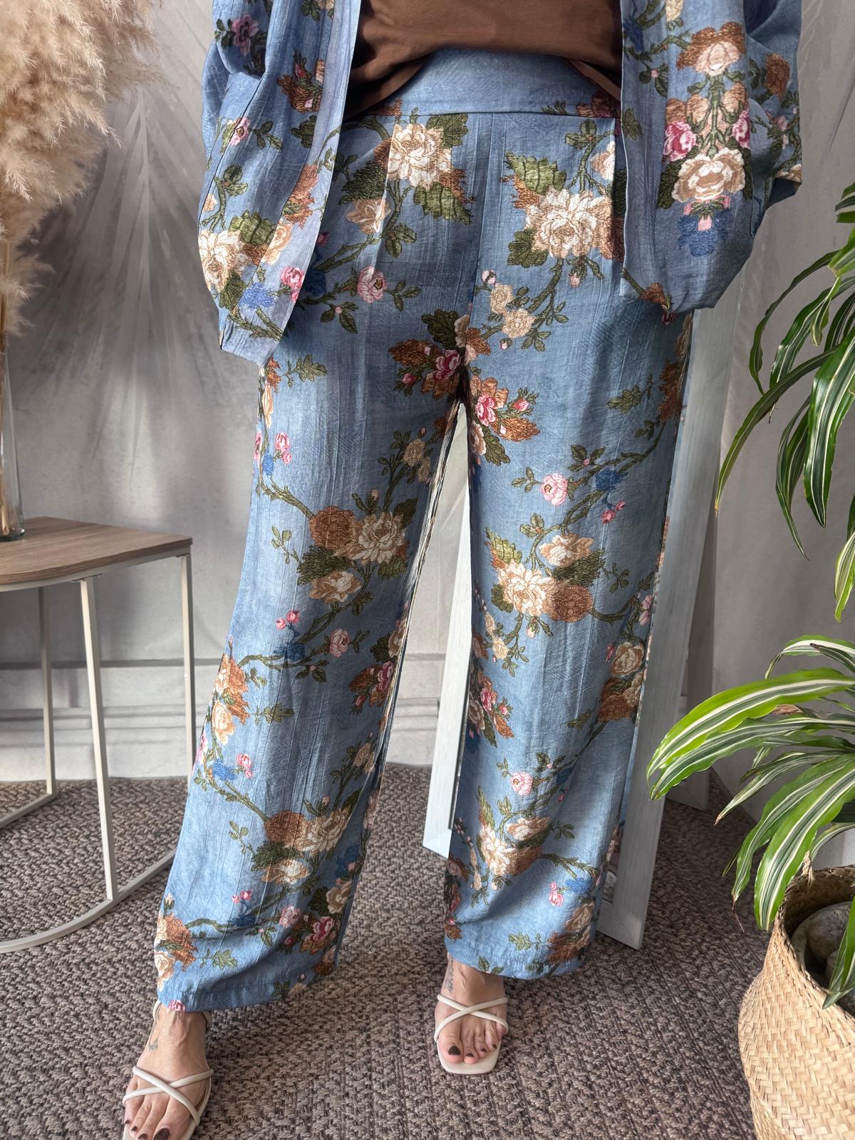 Pantalone palazzo misto viscosa