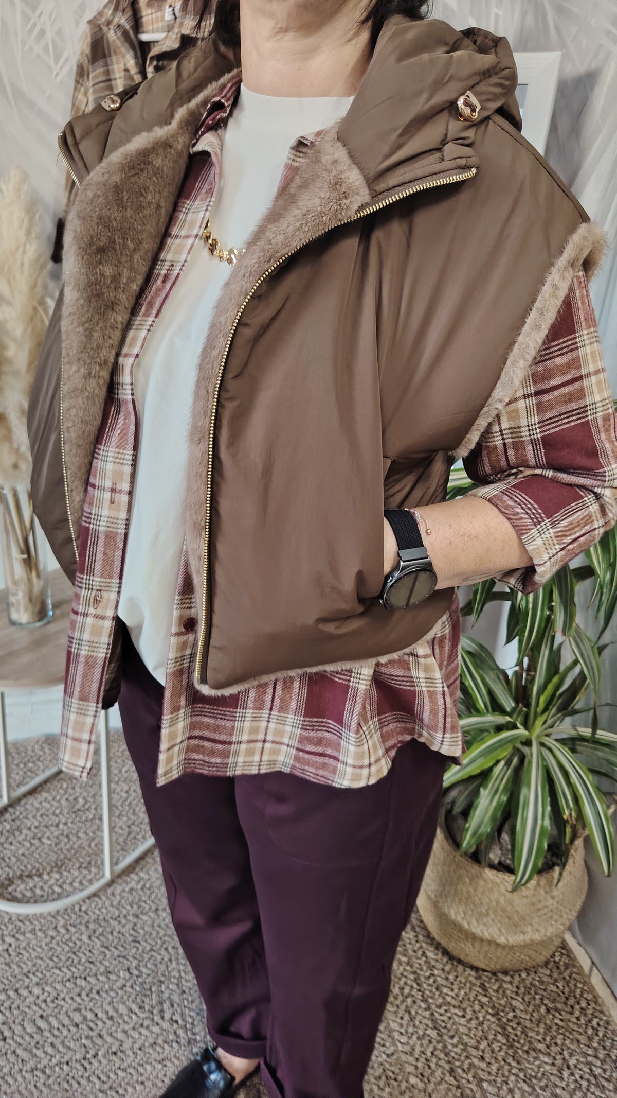 Gilet ecofur double face