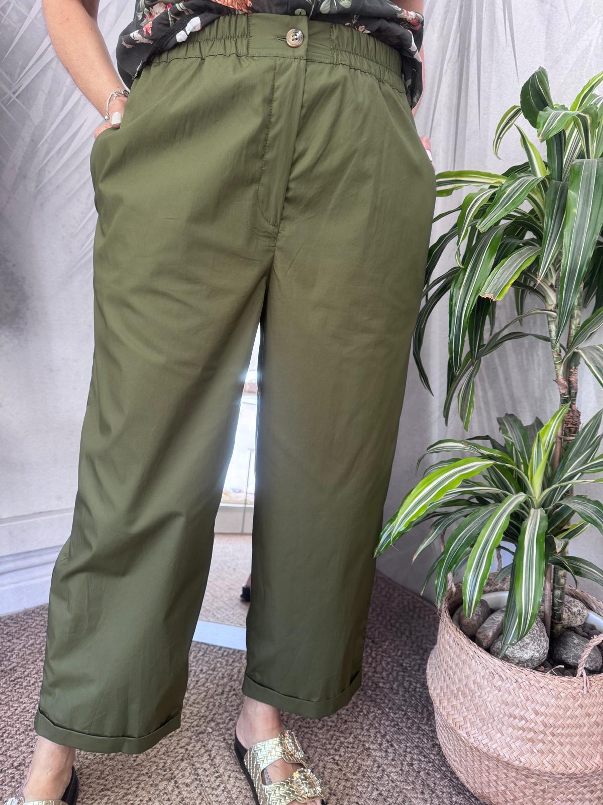 Pantalone gabardina gamba morbida