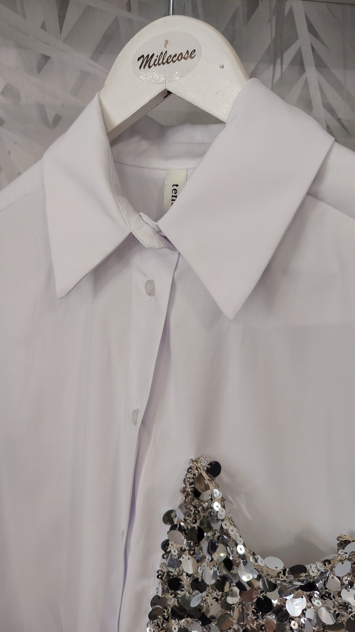 Camicia con tasca paiettes