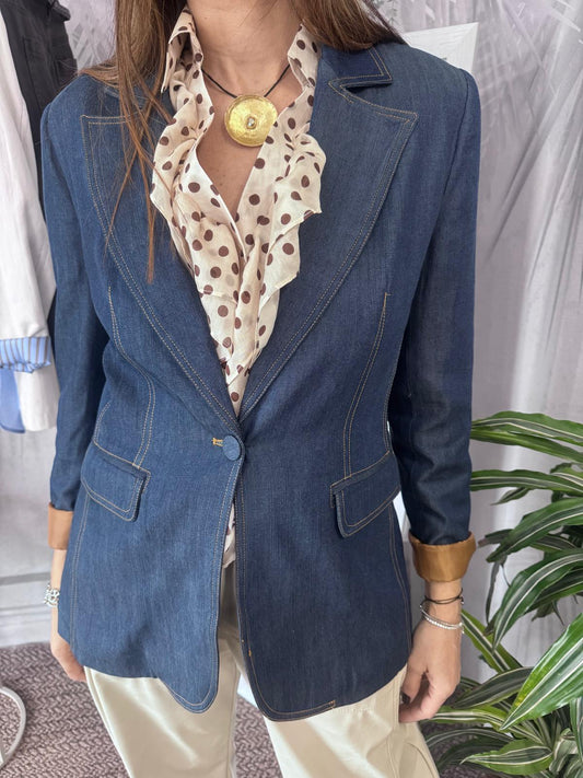 Giacca in denim foderata