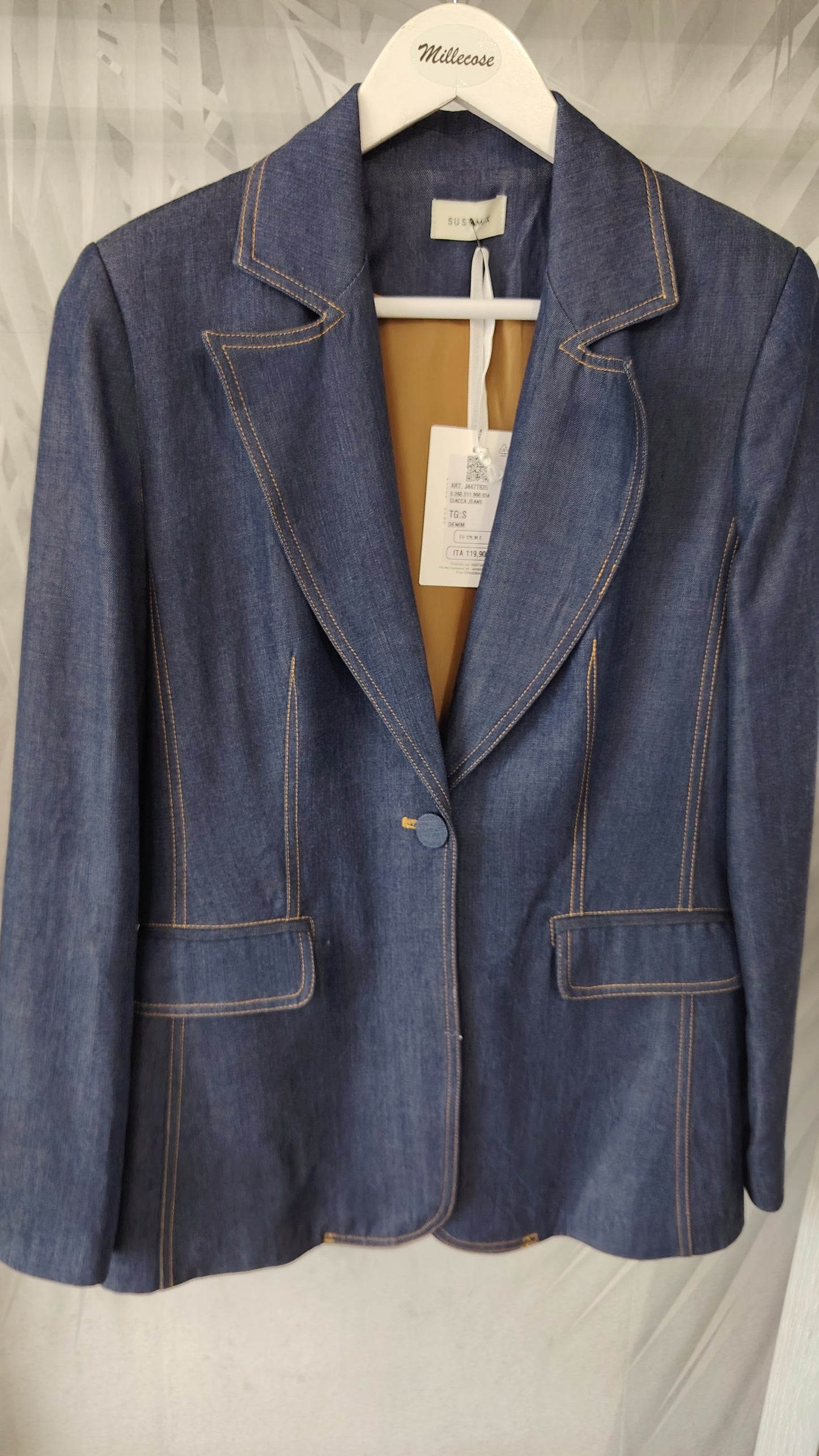 Giacca in denim foderata