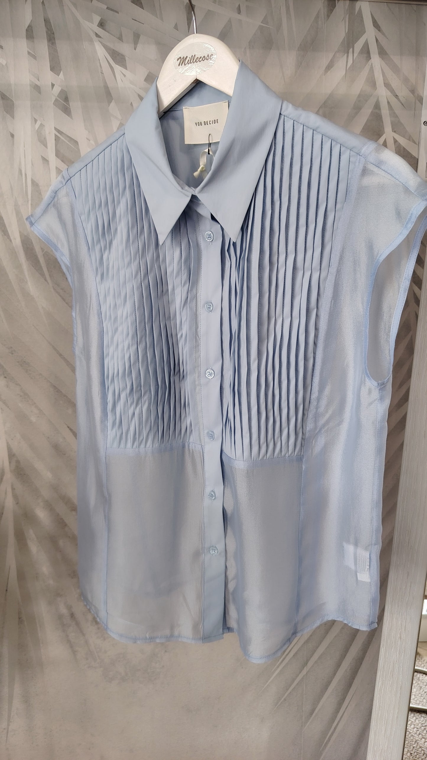 Camicia smanicata pieghe