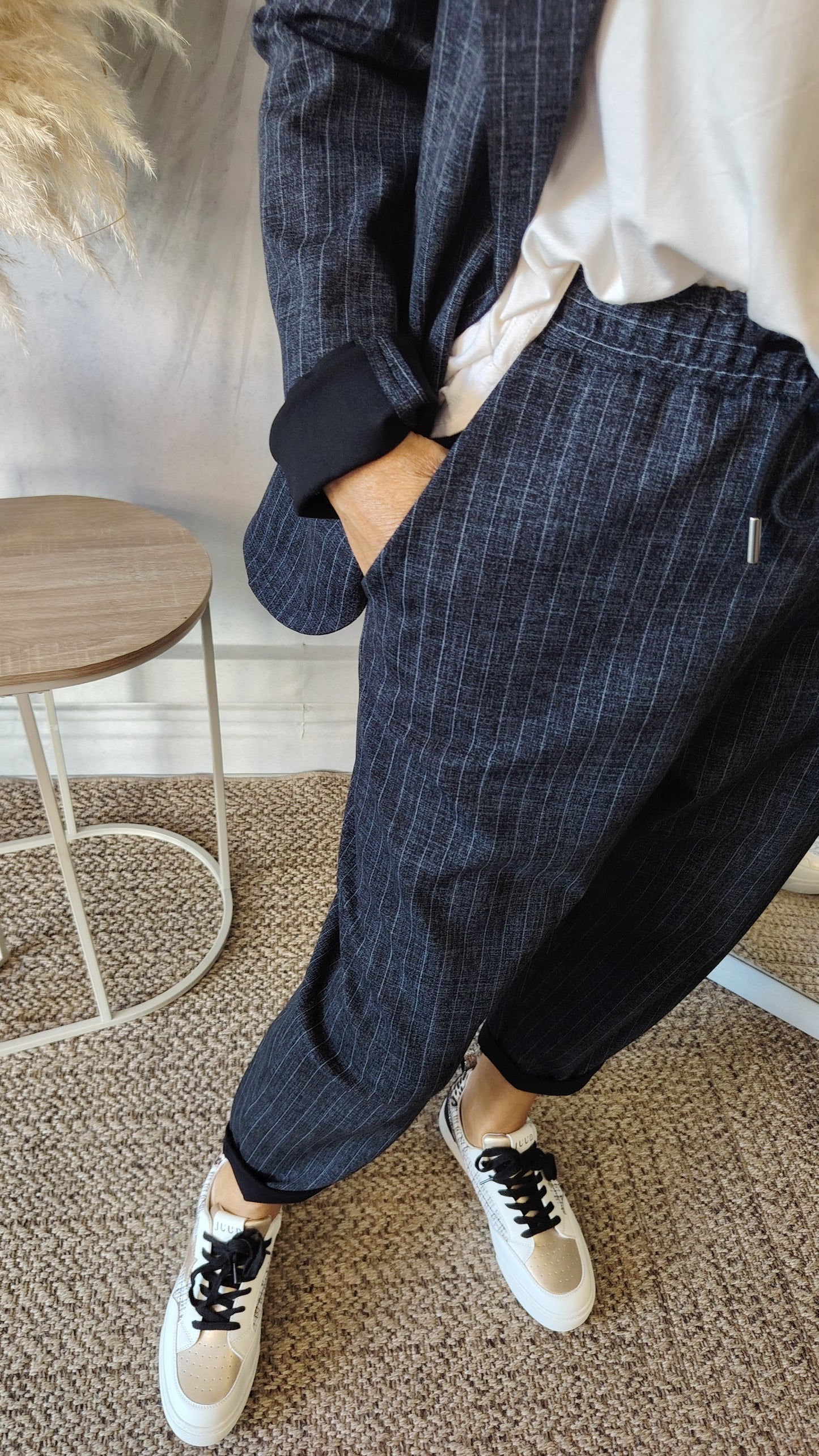 Pantaloni baloon a righe