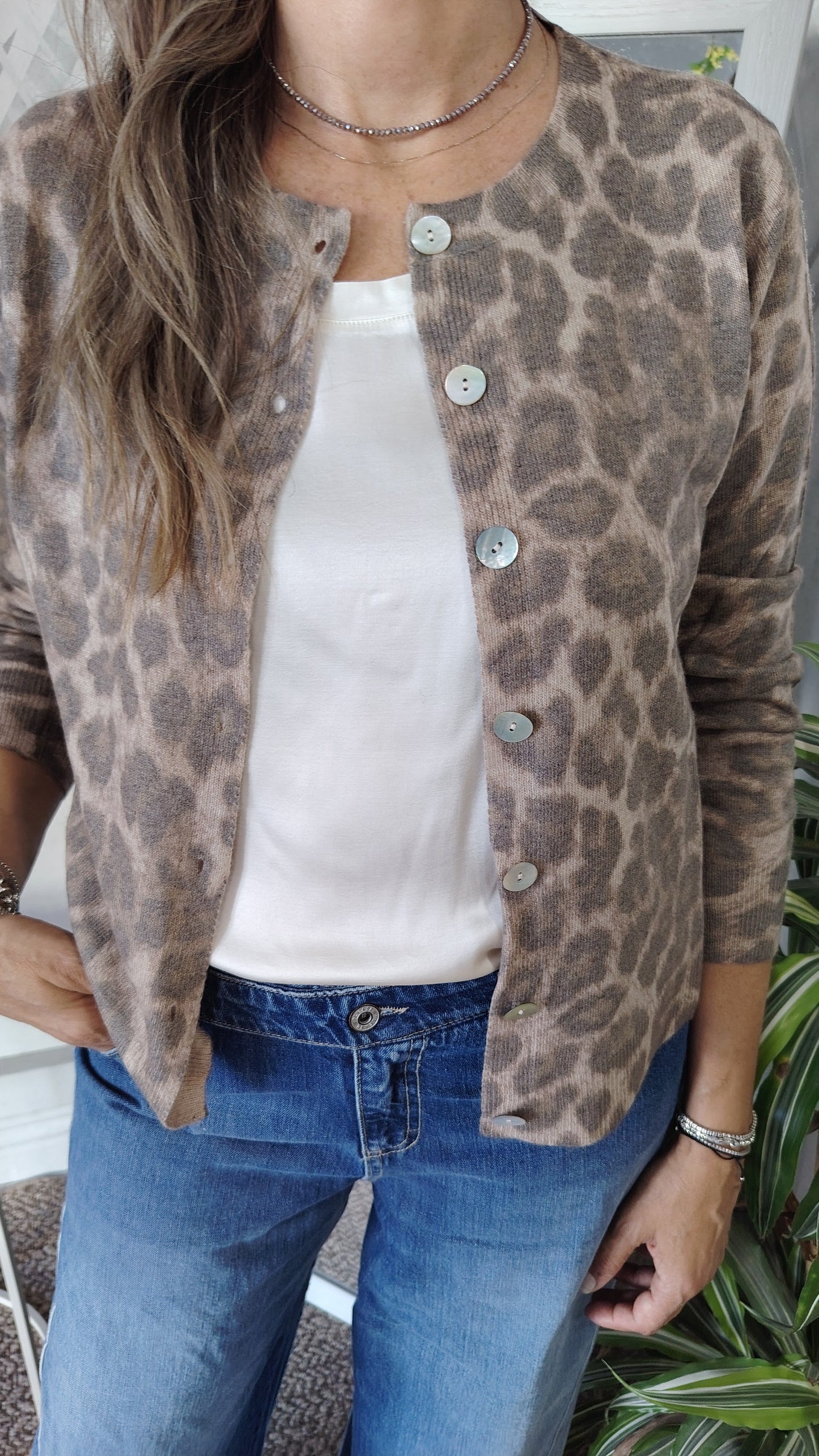 Cardigan animalier