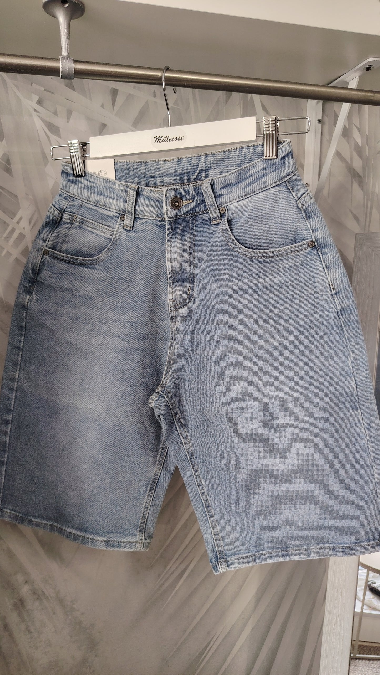 Bermuda denim elasticizzato