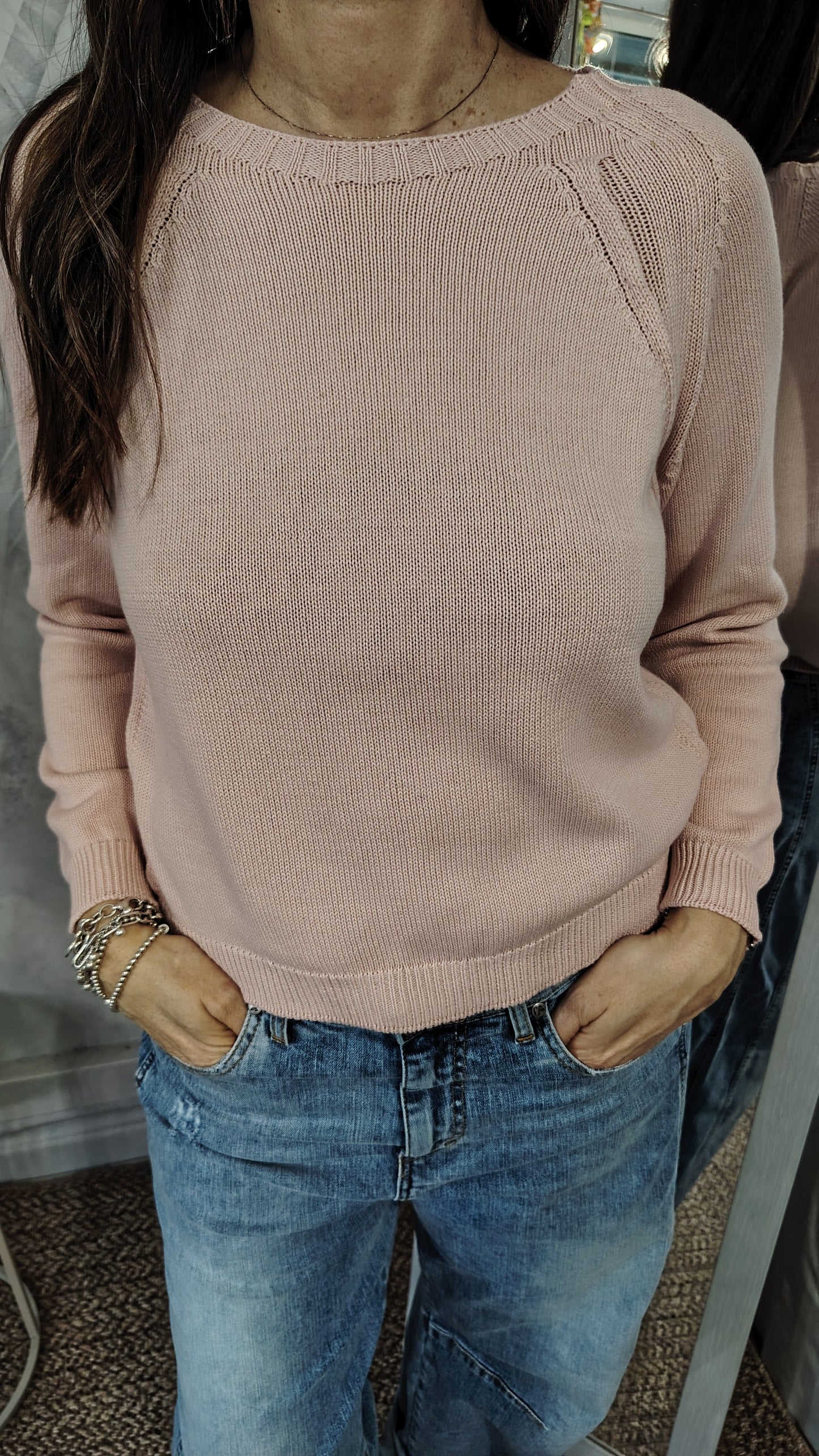 Pull girocollo raglan