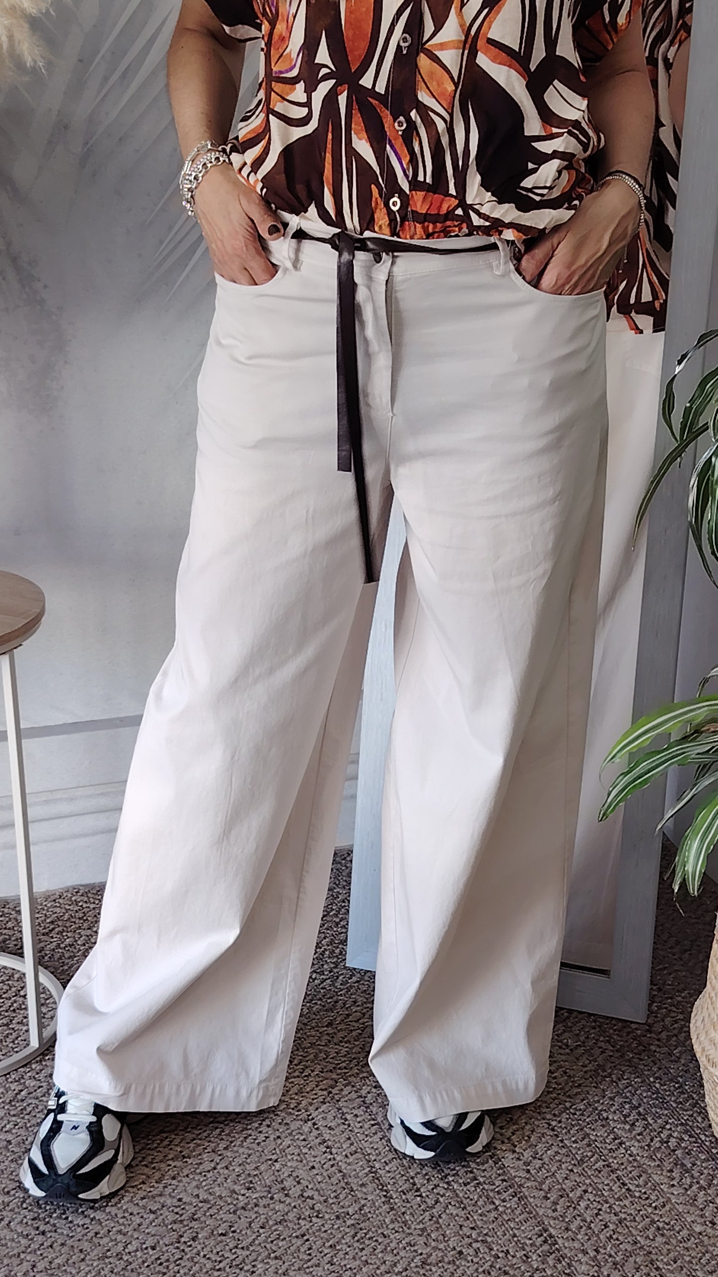 Pantaloni palazzo in cotone leggero