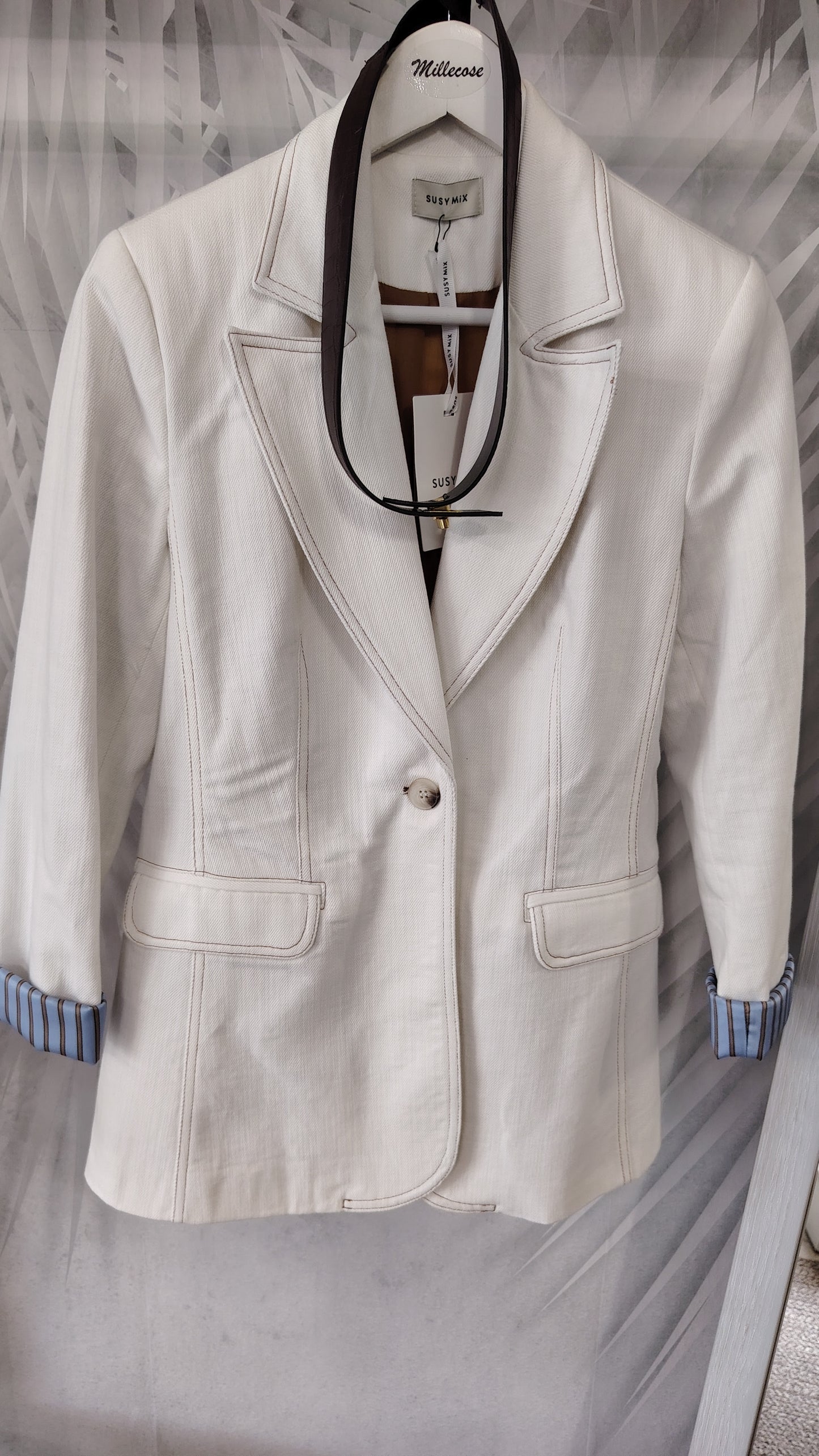 Giacca denim bianca
