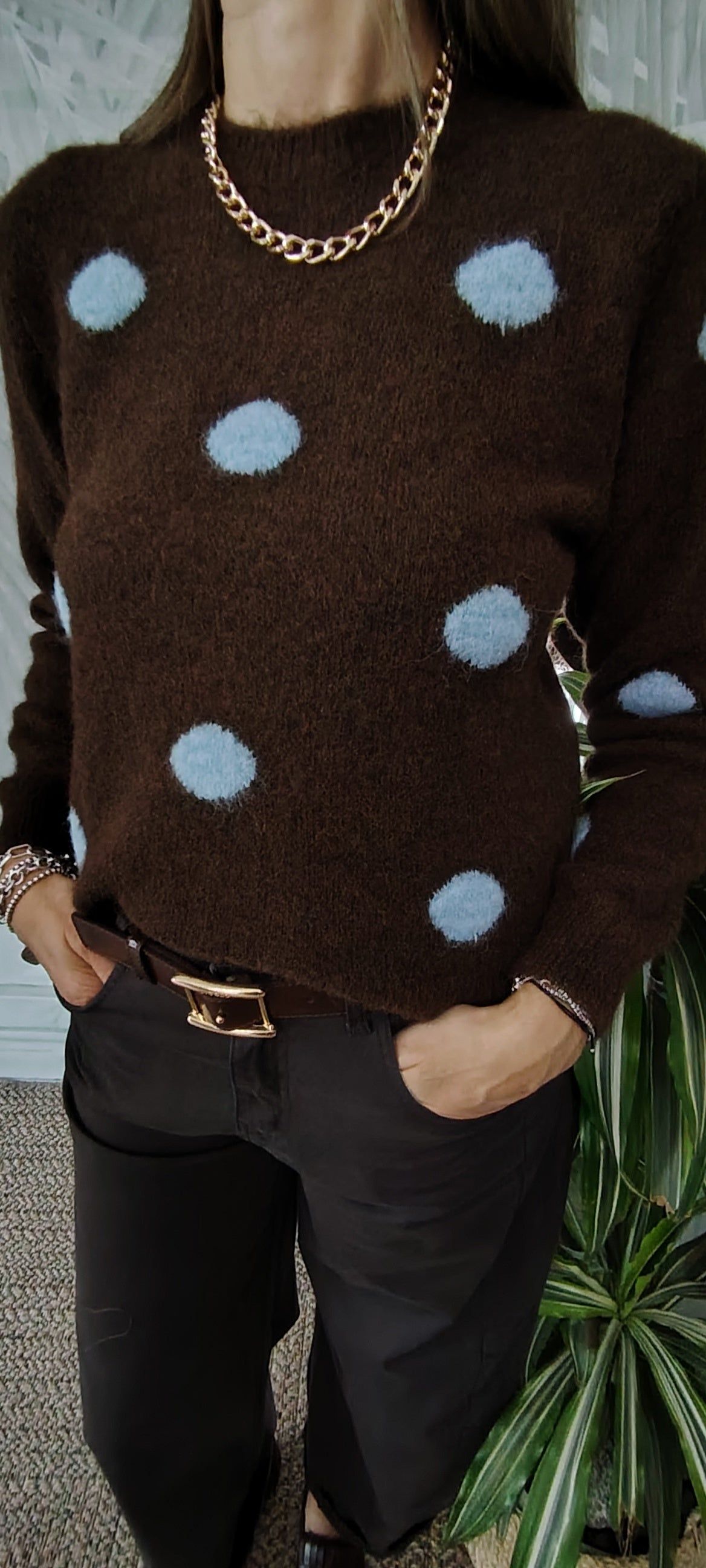 Pull girocollo pois