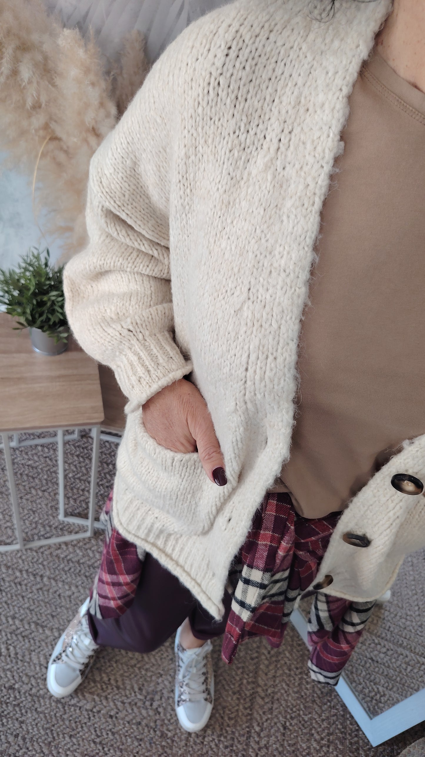 Cardigan lana alpaca