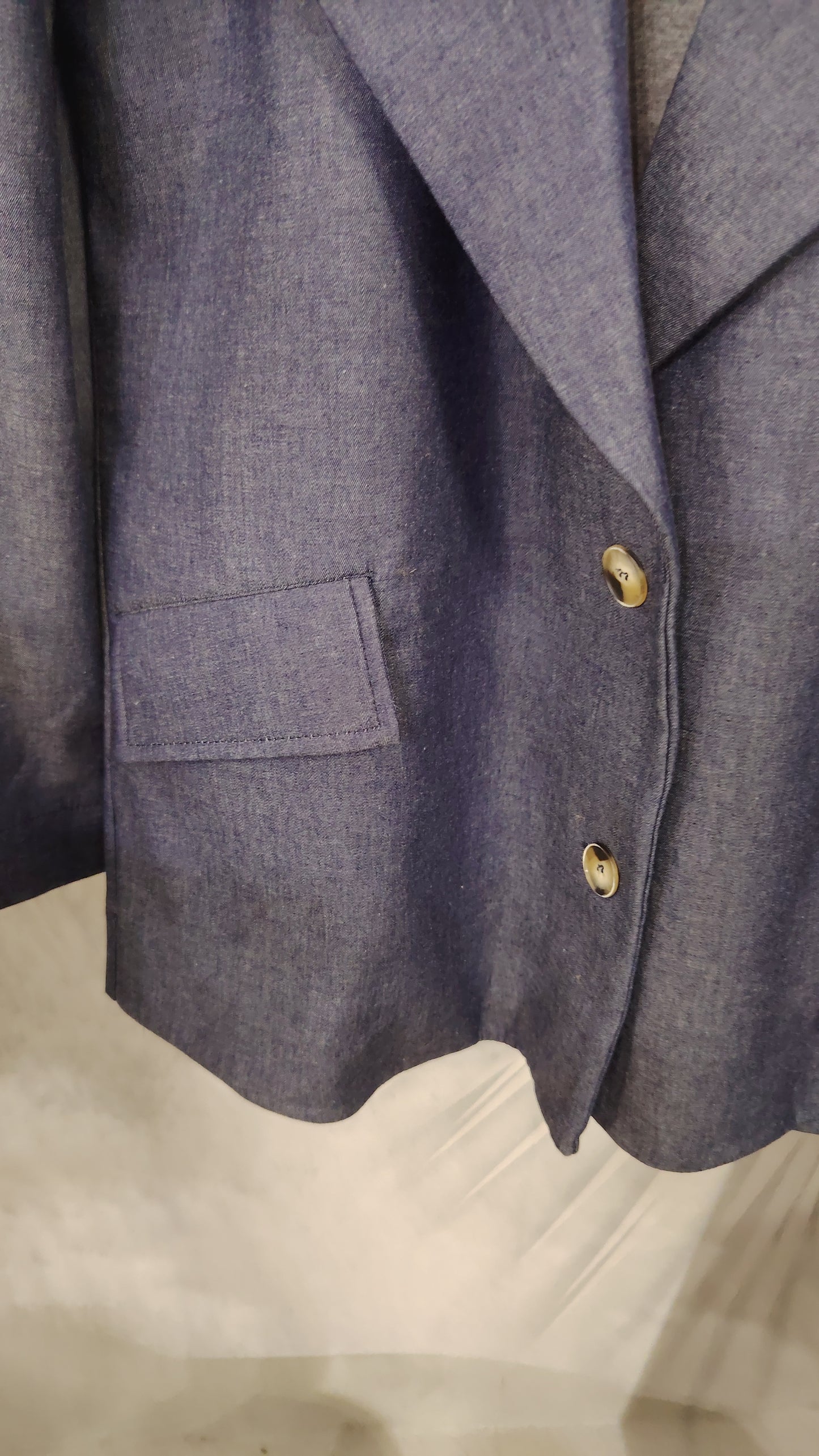 Giacca neoprene effetto denim