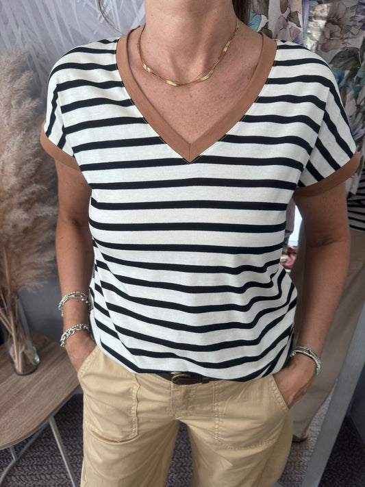 T-shirt bordi a contrasto