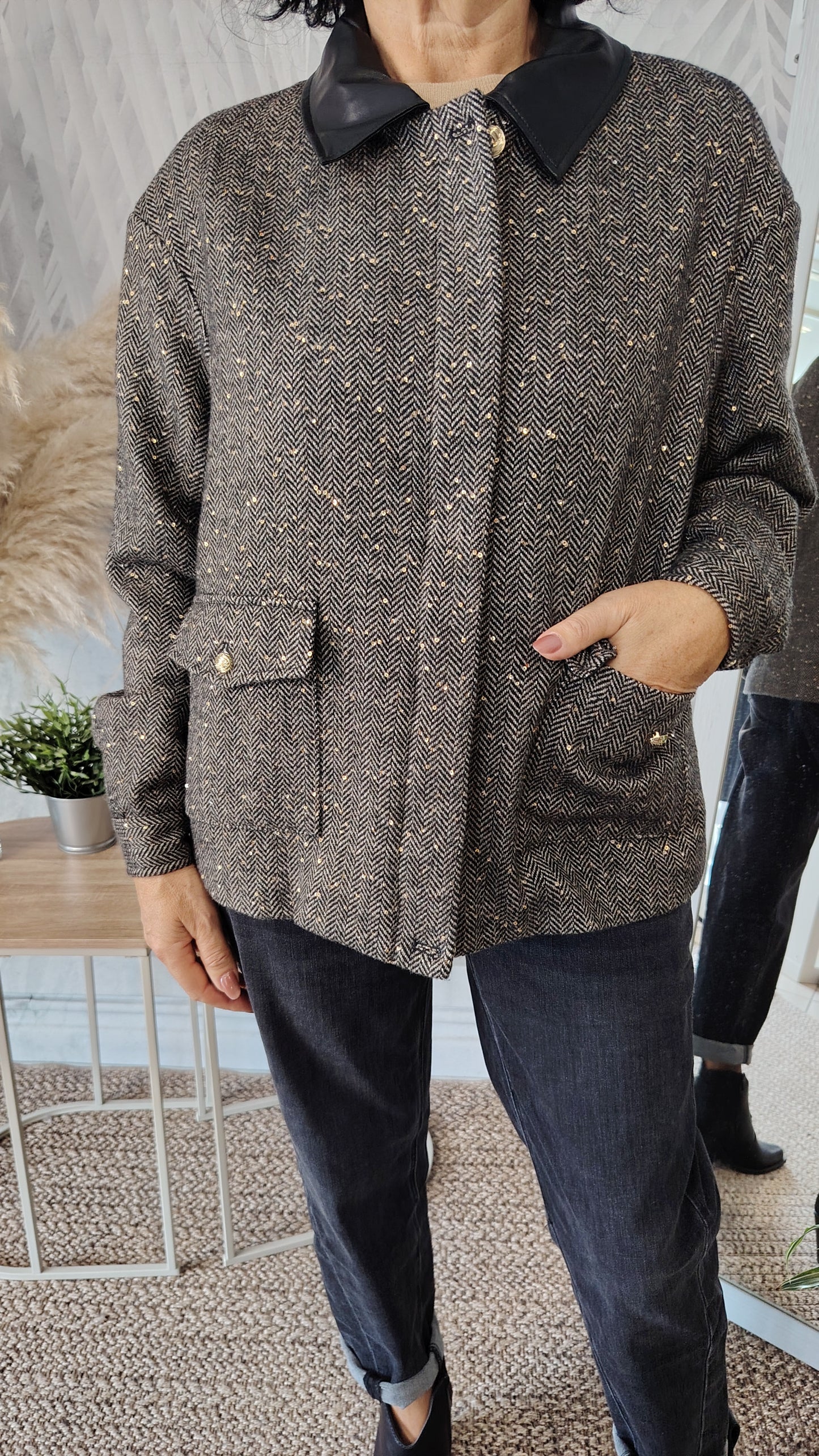 Giacca spinata paiette