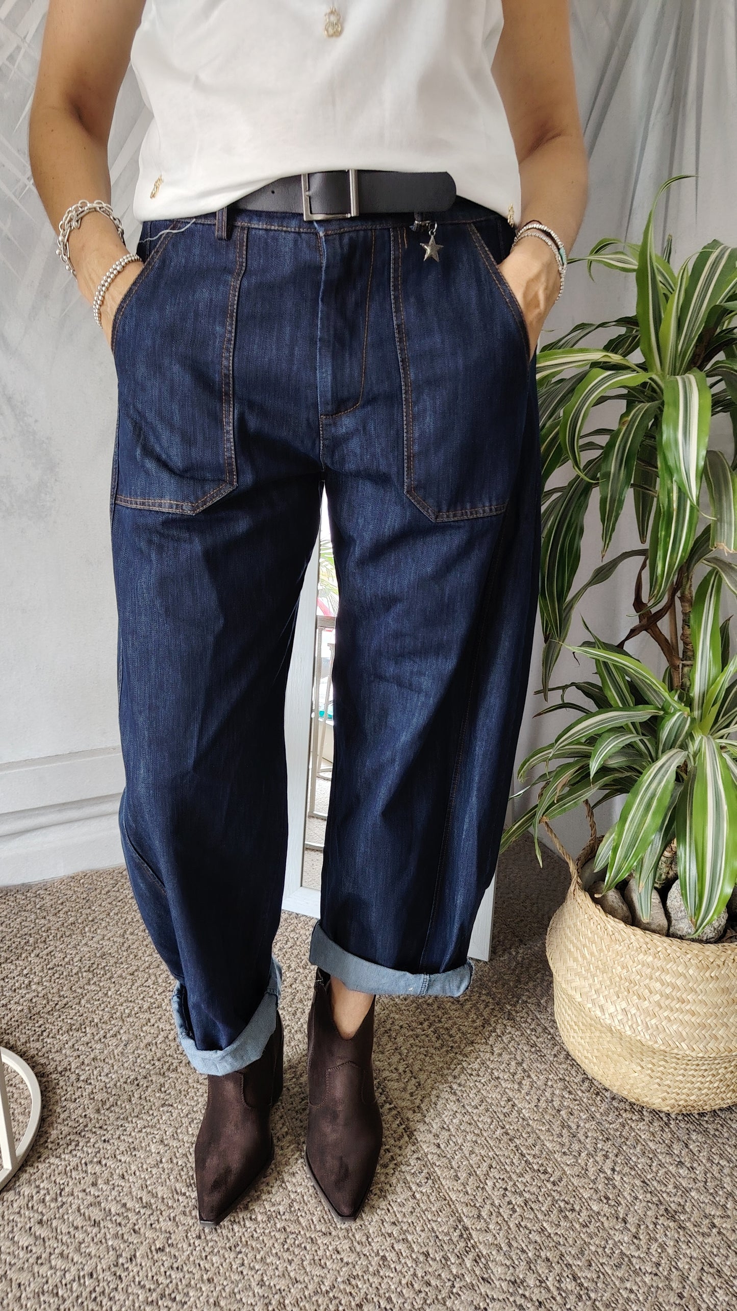 Jeans stellina blu