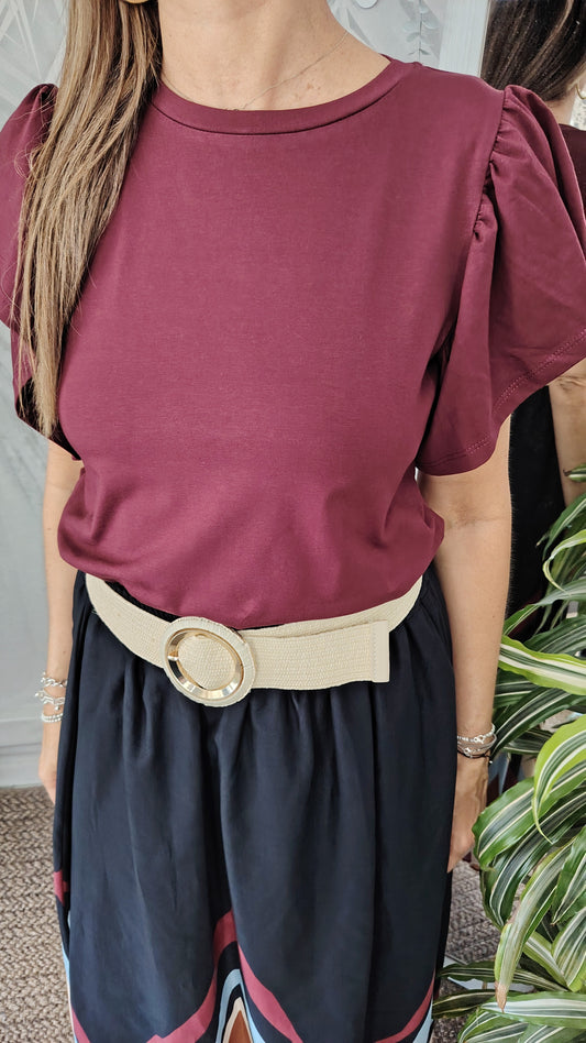 Maglia maniche rouches