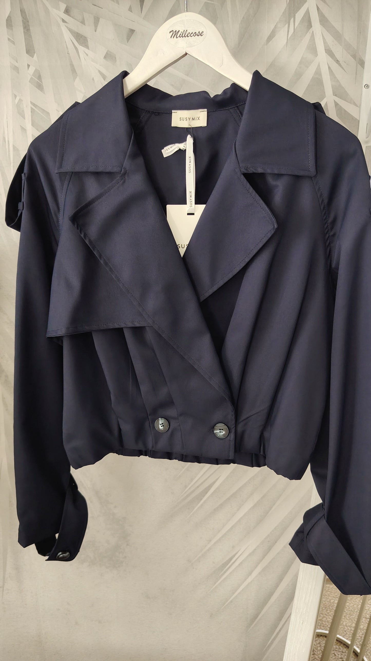 Trench corto blu