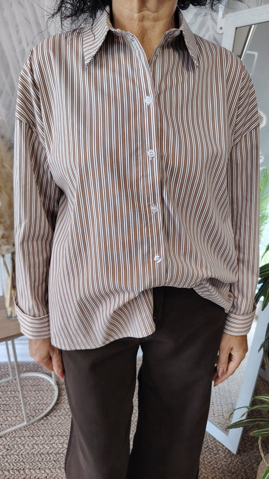 Camicia over rigata