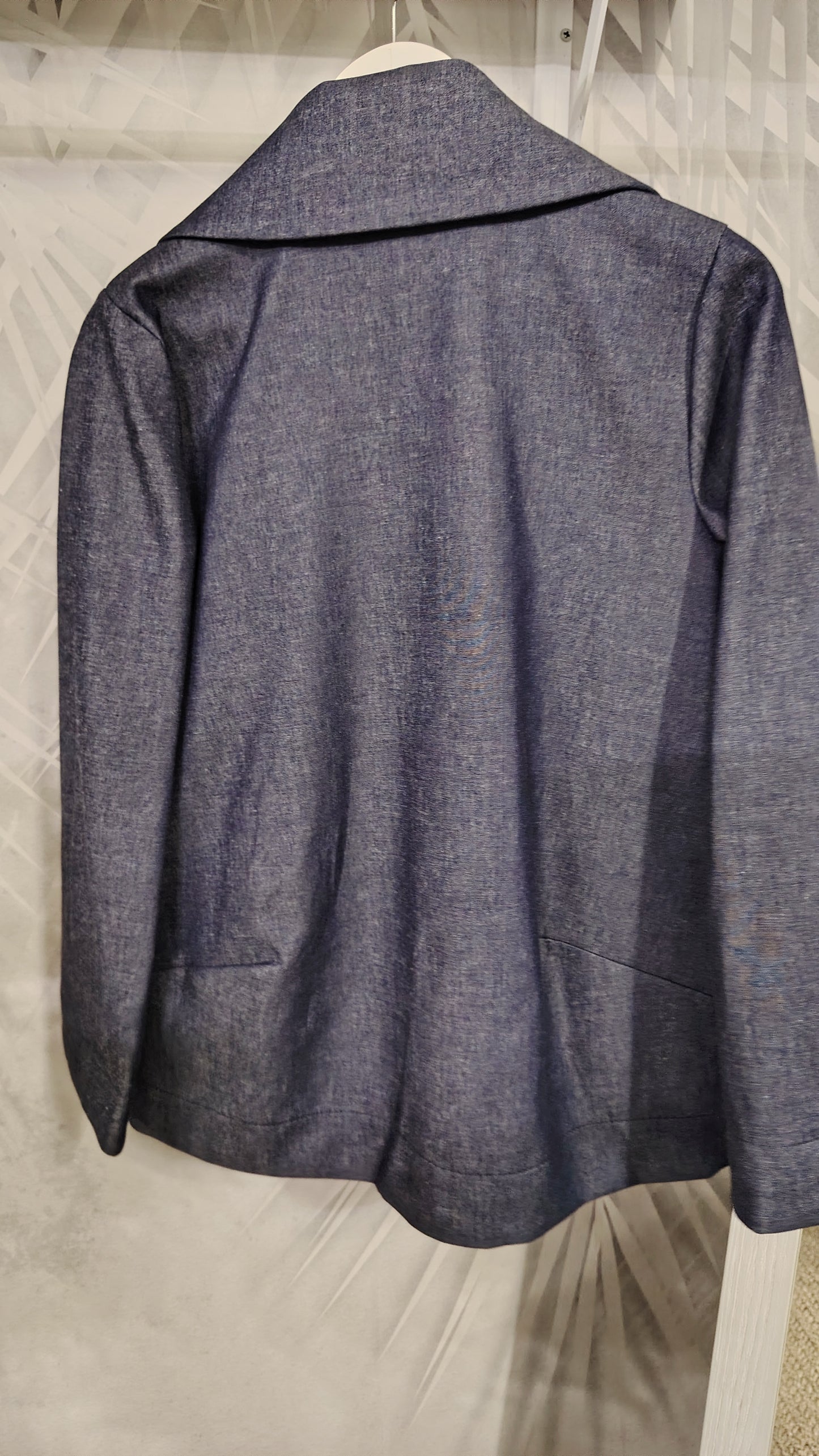 Giacca neoprene effetto denim